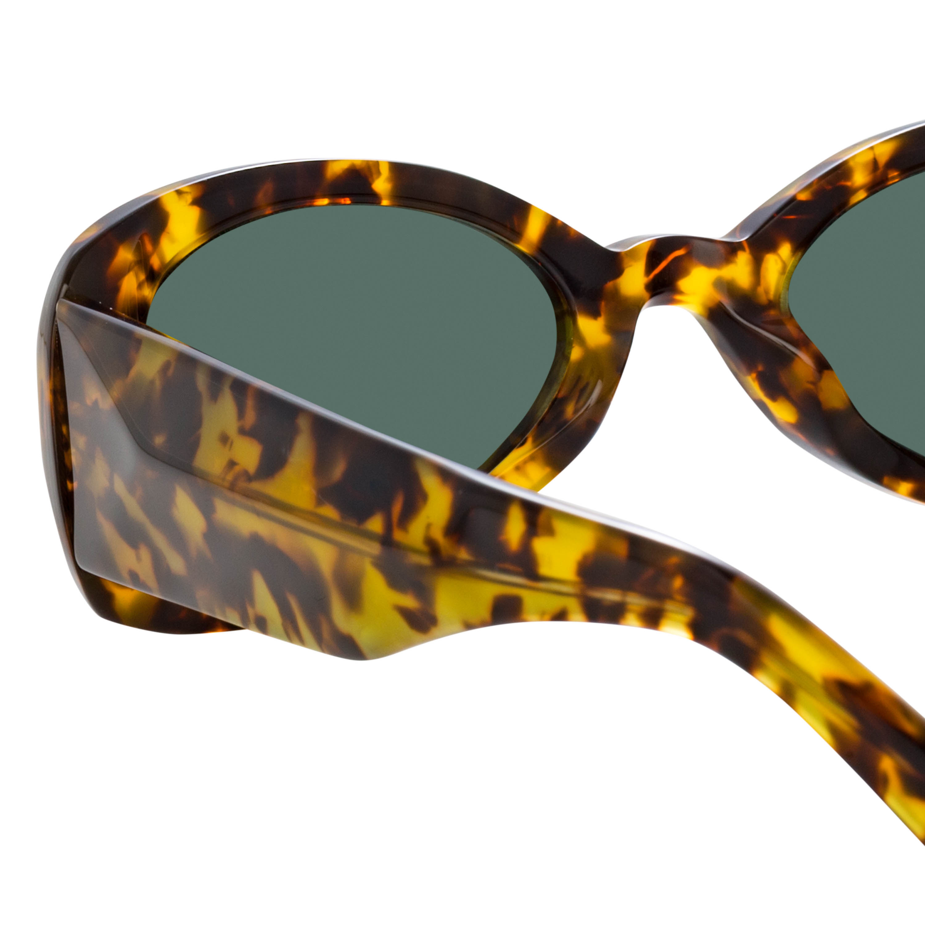 Dries Van Noten Men's Aviator Green Sunglasses