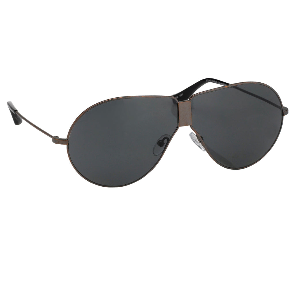 Dries Van Noten Men's Aviator Grey Sunglasses