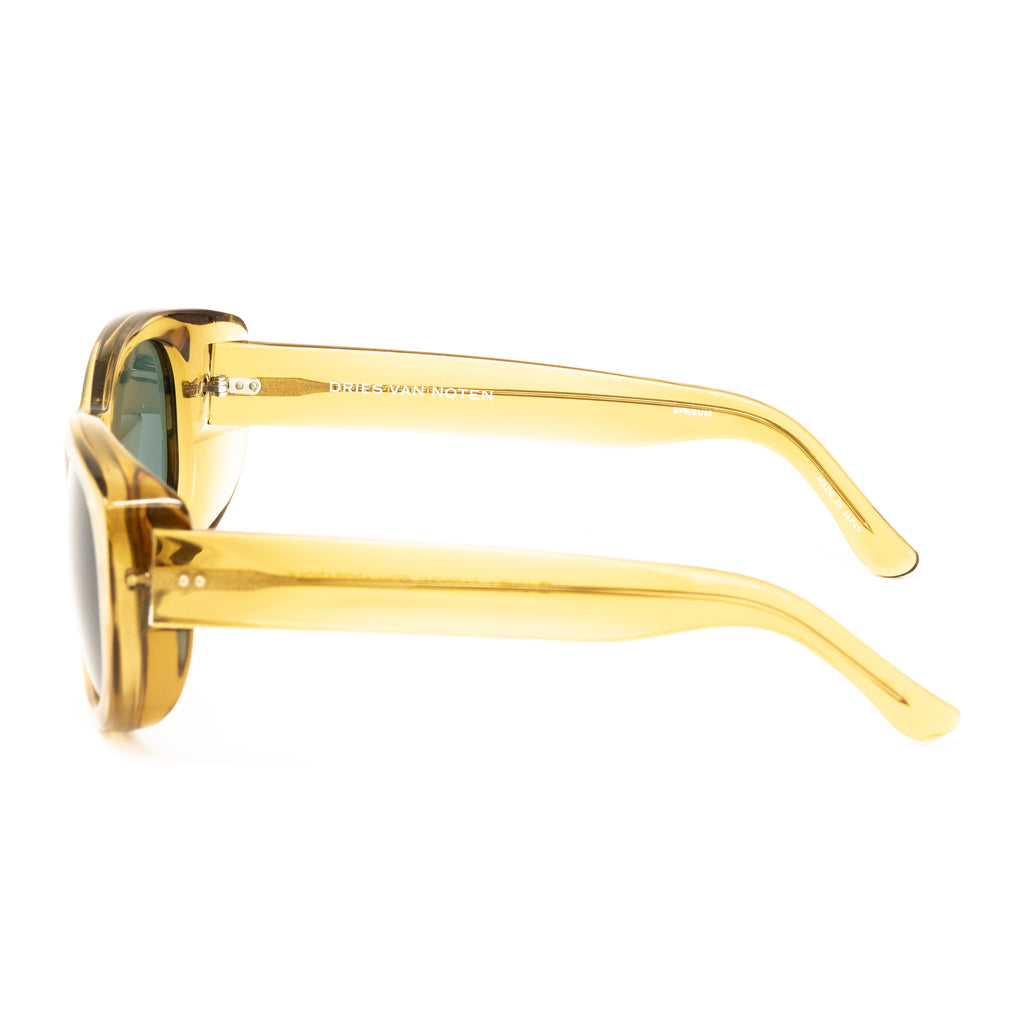 Dries Van Noten x Linda Farrow Yellow/Amber Sunglasses