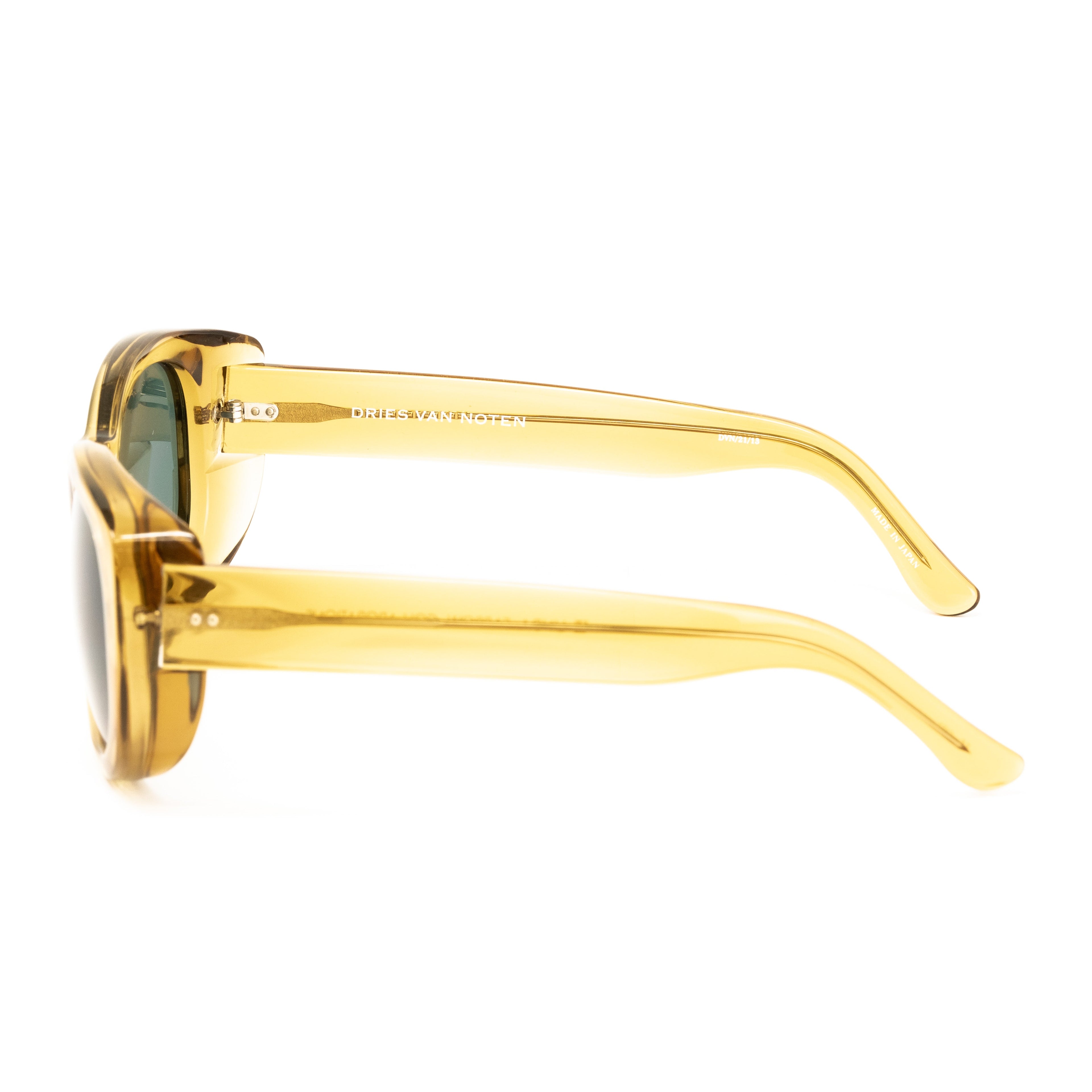 Dries Van Noten x Linda Farrow Yellow/Amber Sunglasses