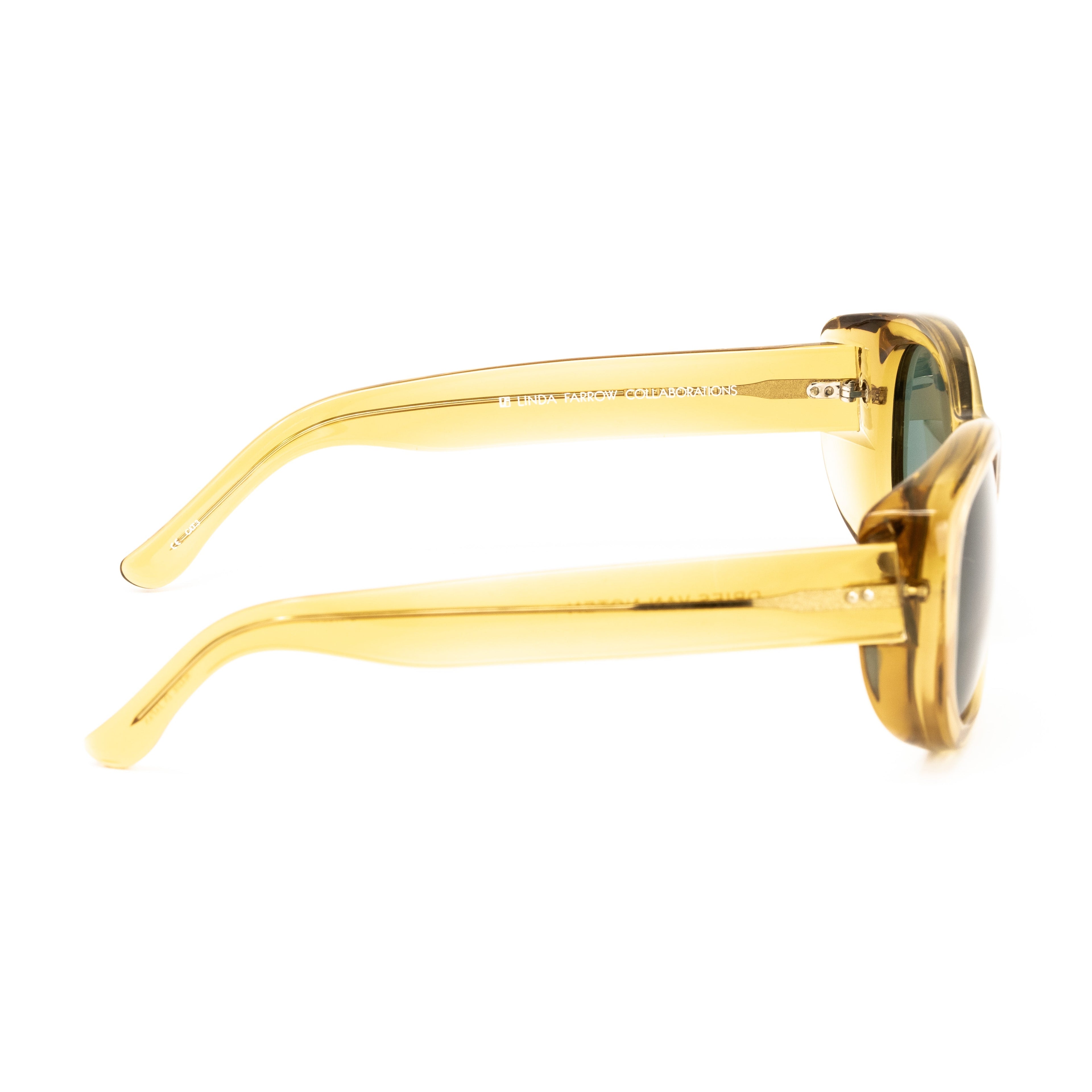 Dries Van Noten x Linda Farrow Yellow/Amber Sunglasses
