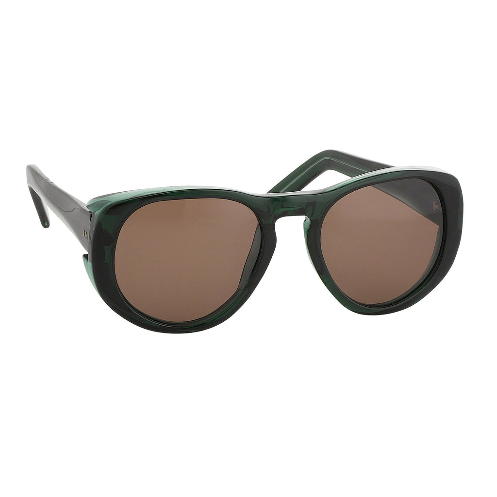Dries Van Noten Unisex Round Brown Sunglasses