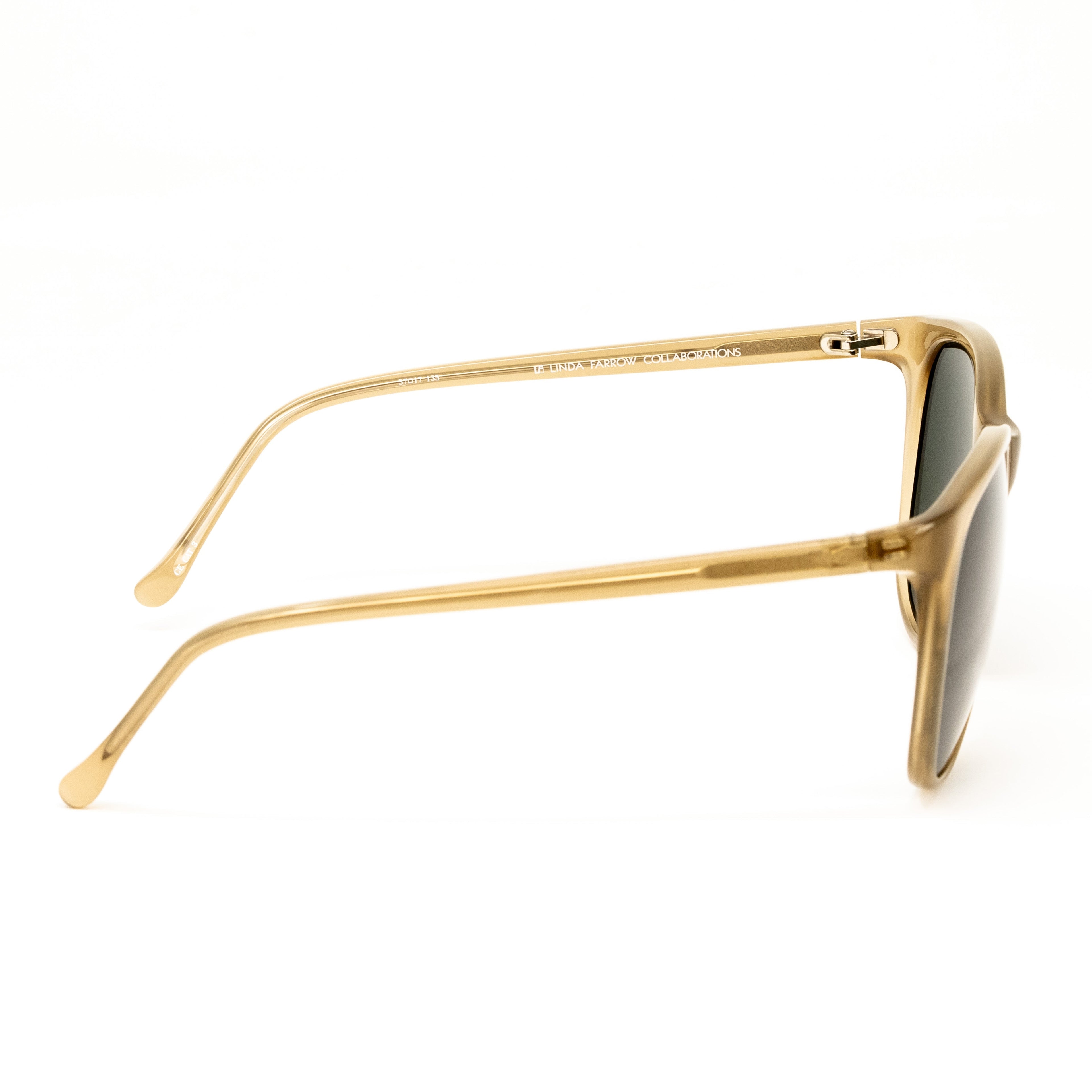 Dries Van Noten X Linda Farrow Brown Square Sunglasses