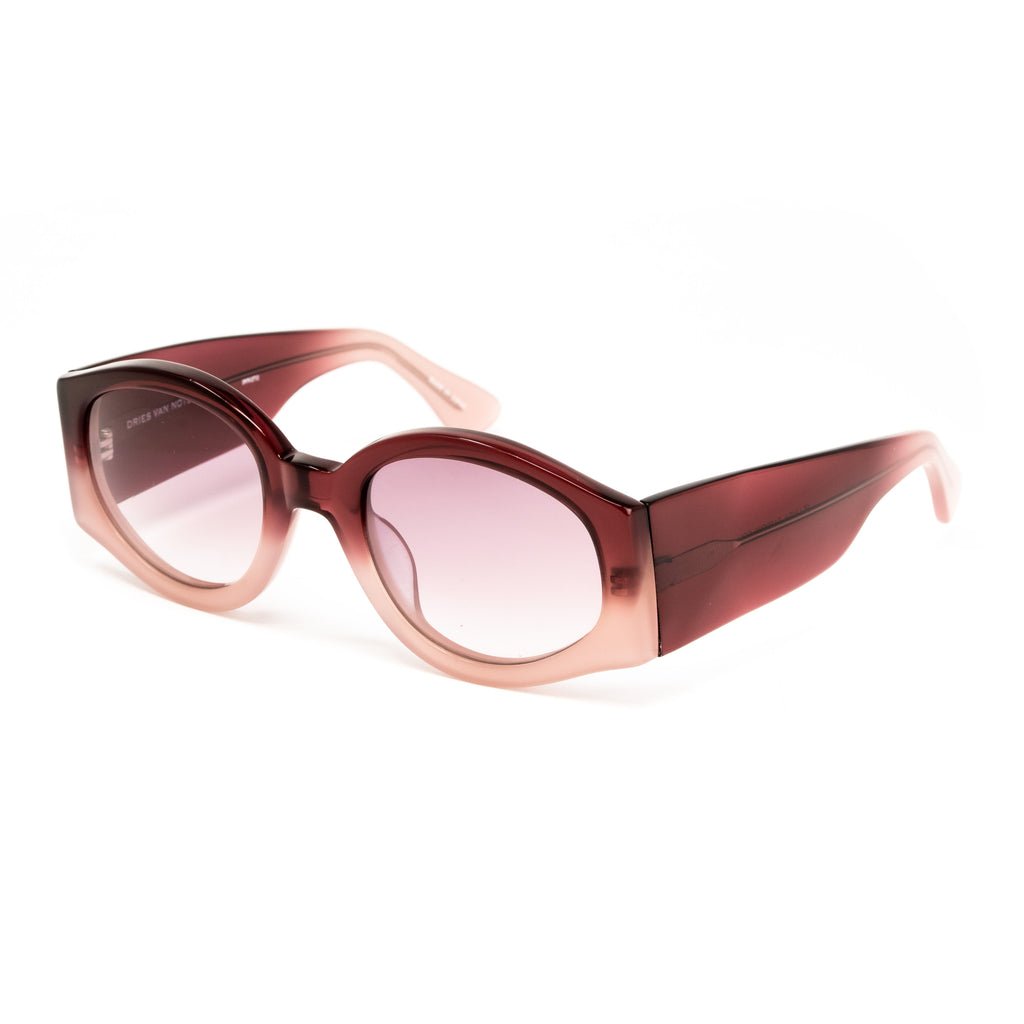 Dries Van Noten x Linda Farrow Burgundy Sunglasses