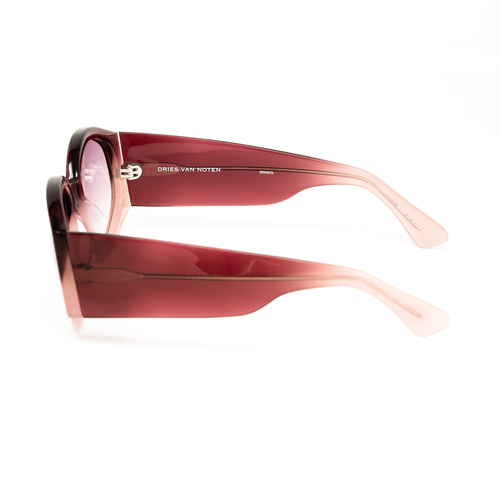 Dries Van Noten x Linda Farrow Burgundy Sunglasses