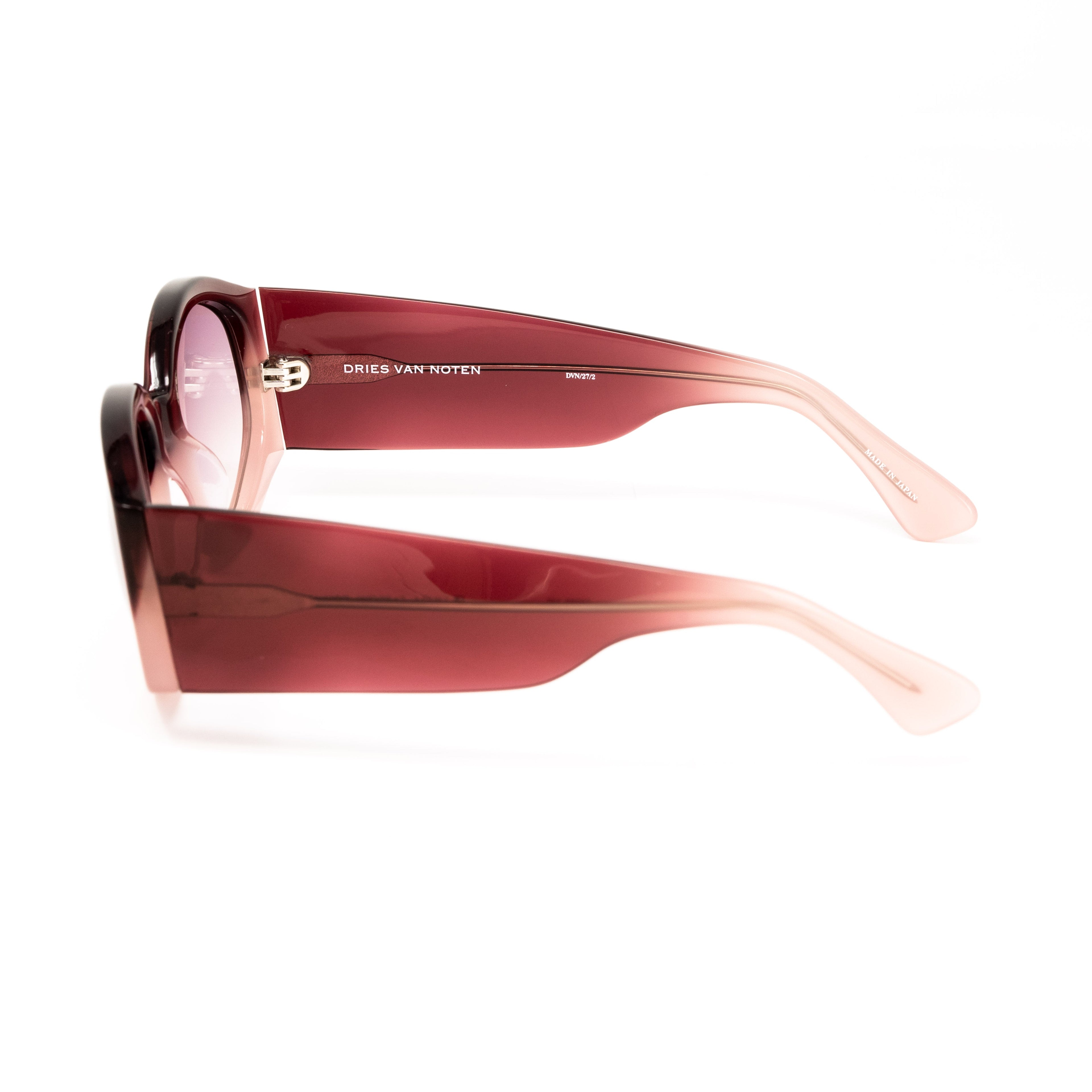 Dries Van Noten x Linda Farrow Burgundy Sunglasses