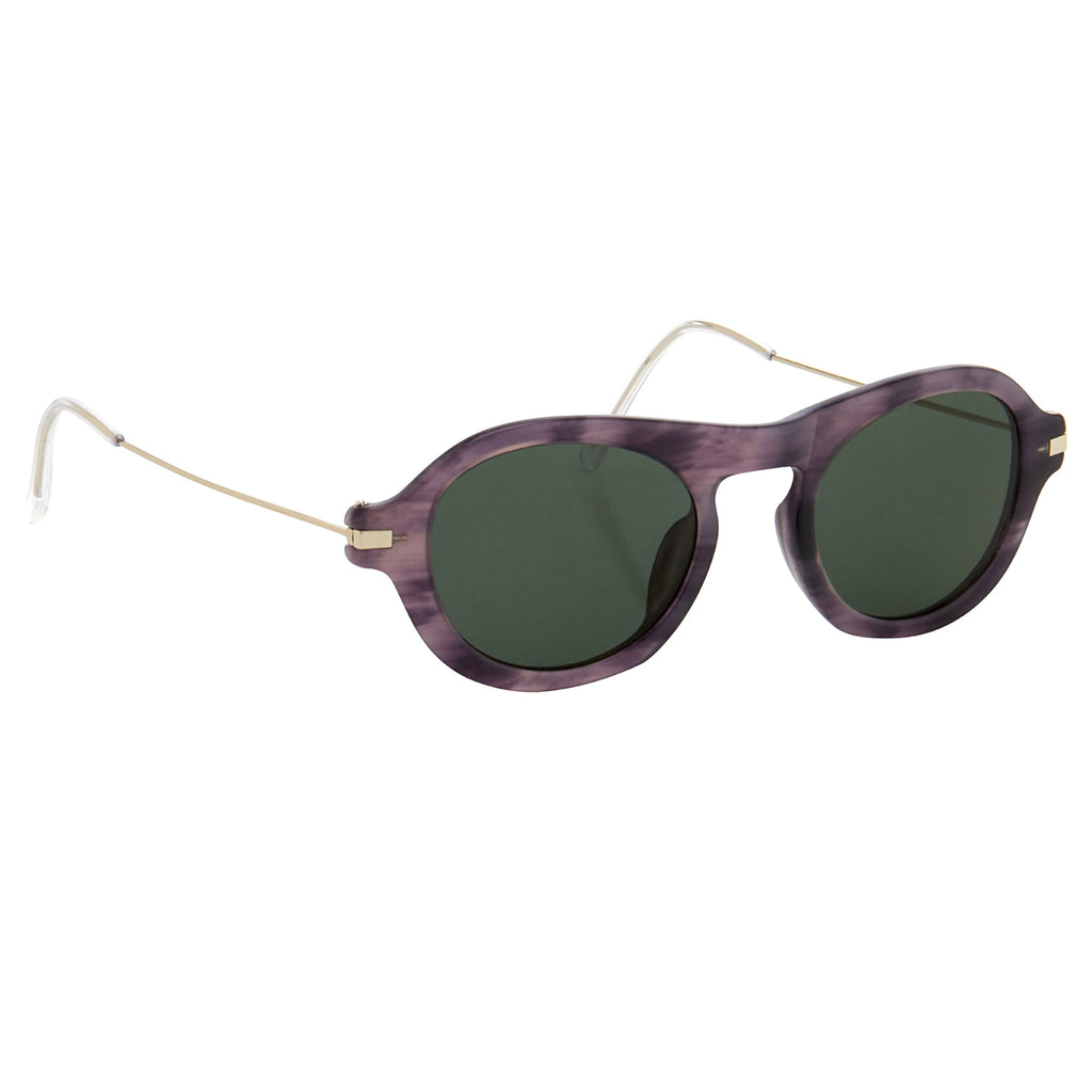 Dries Van Noten Unisex Oval Grey Sunglasses