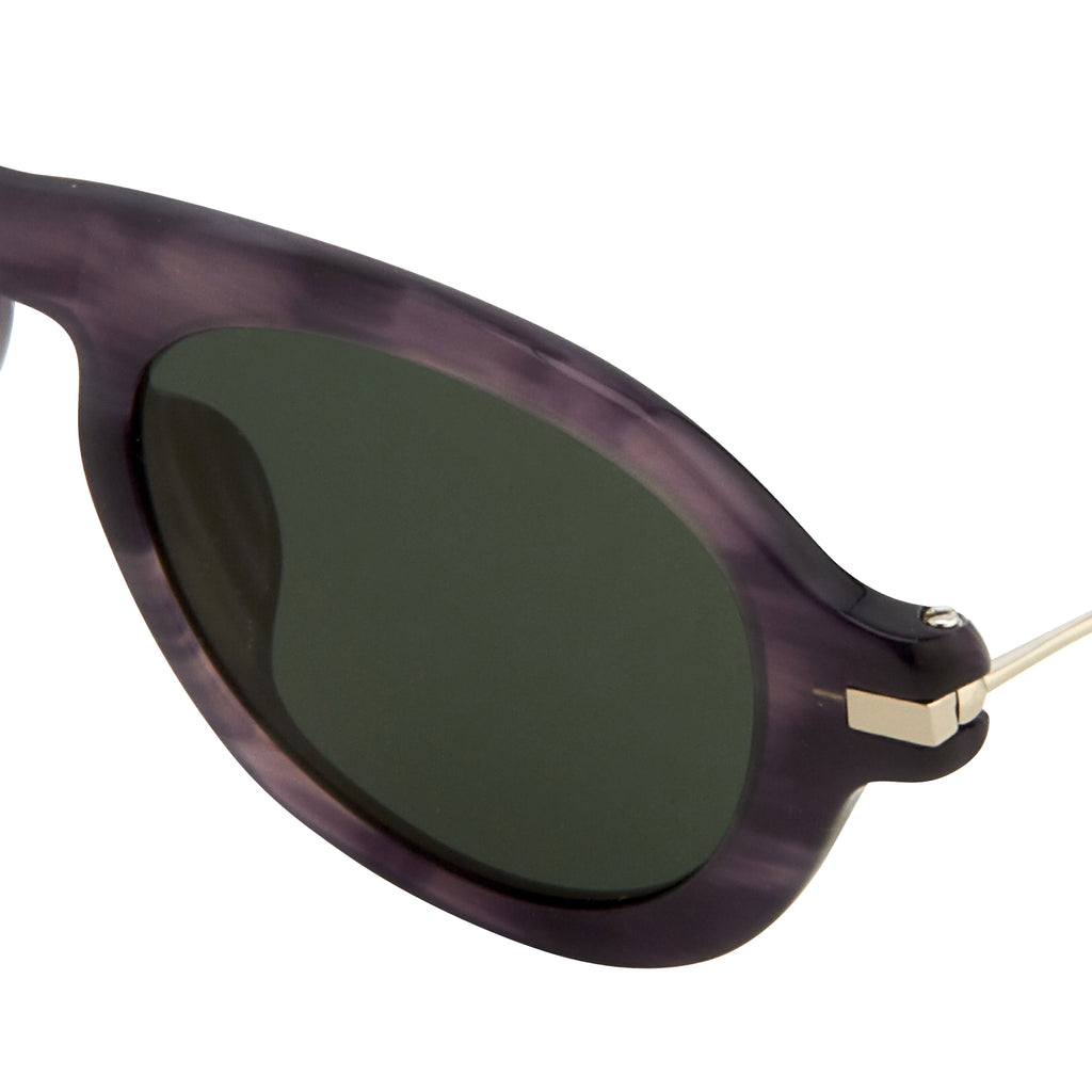 Dries Van Noten Unisex Oval Grey Sunglasses