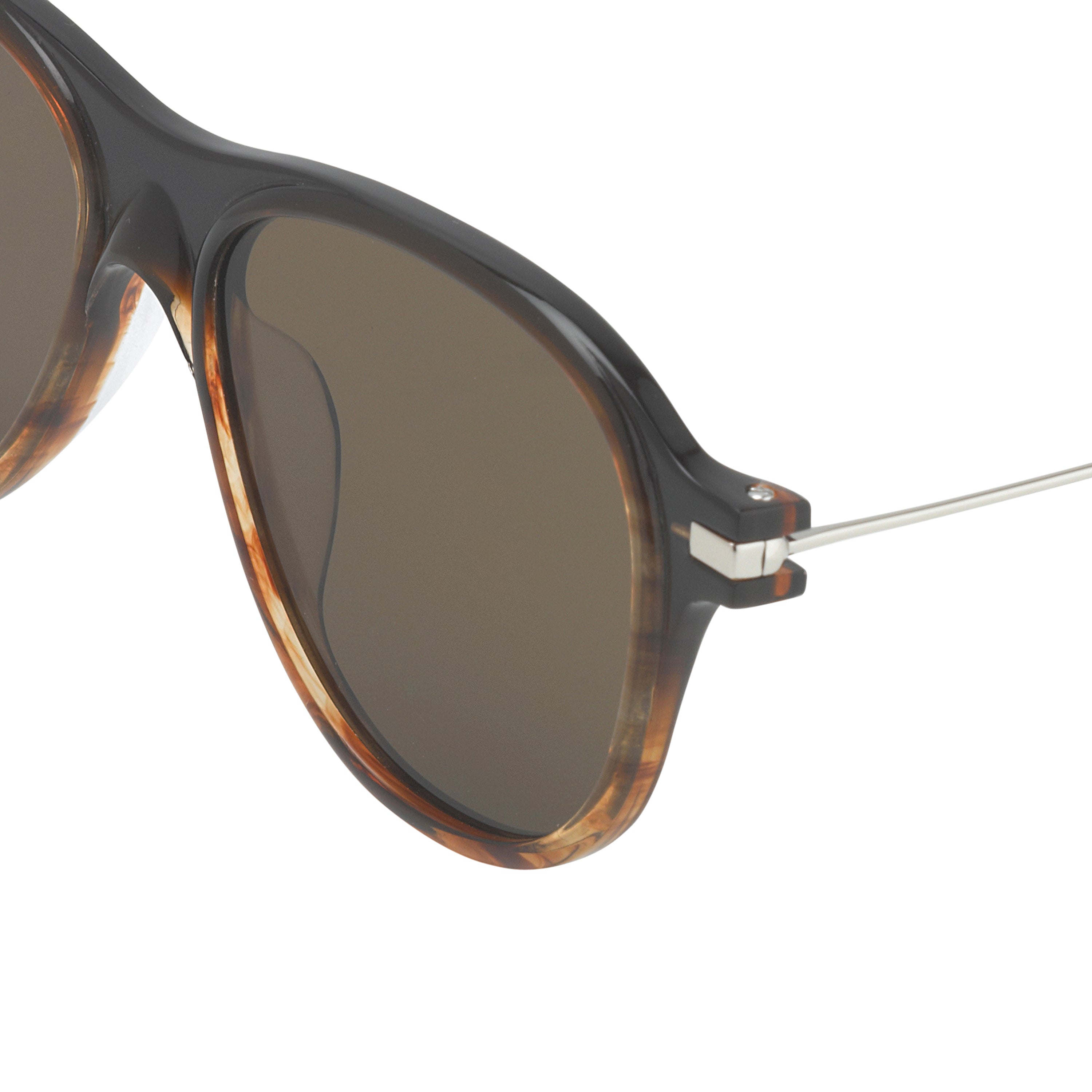 Dries Van Noten Unisex Round Brown Sunglasses