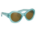 Dries Van Noten Unisex Oversized Brown Sunglasses