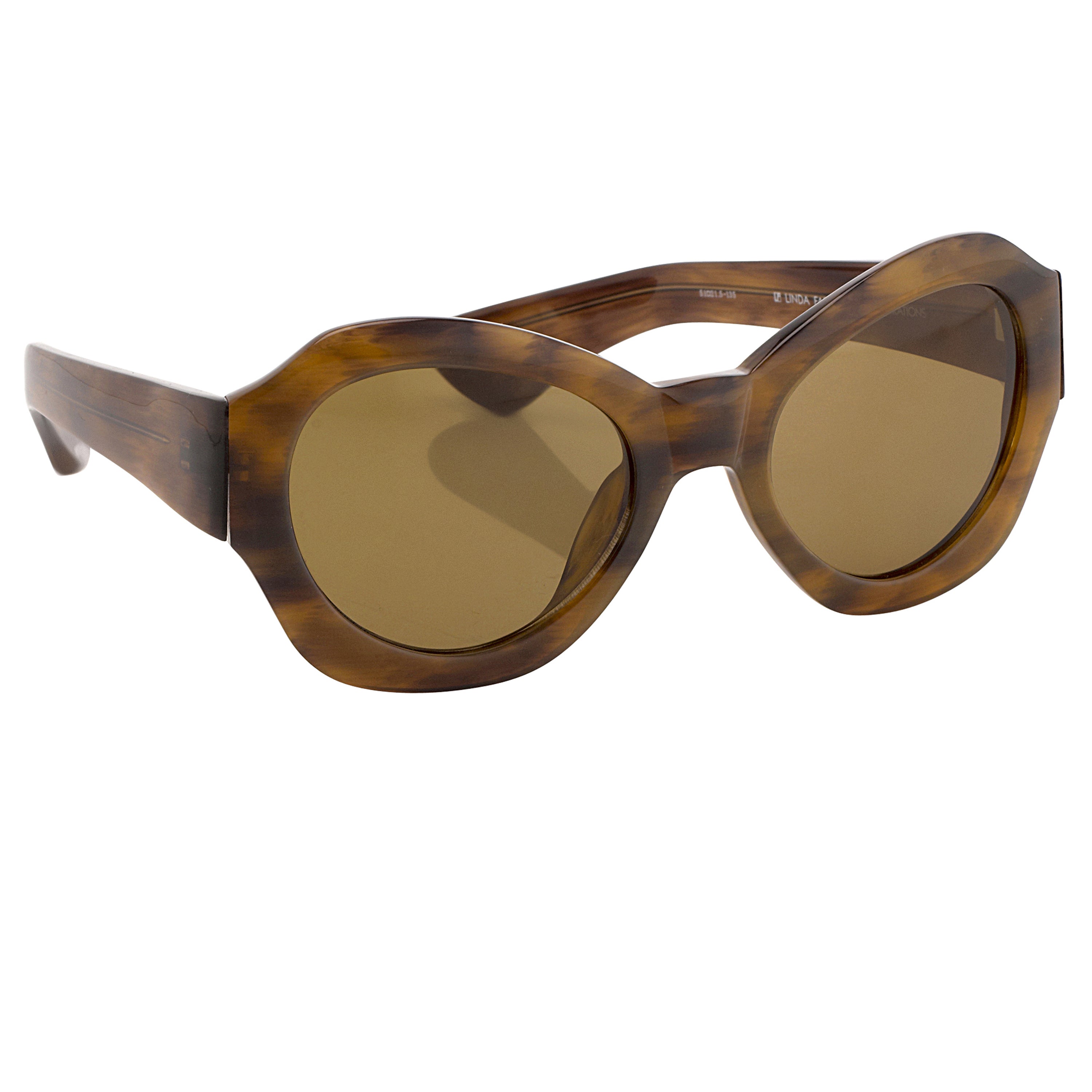 Dries Van Noten Unisex Oversized Brown Sunglasses