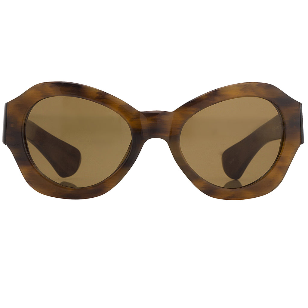 Dries Van Noten Unisex Oversized Brown Sunglasses