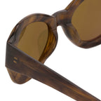 Dries Van Noten Unisex Oversized Brown Sunglasses