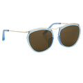 Dries Van Noten Ladies Round Brown Sunglasses