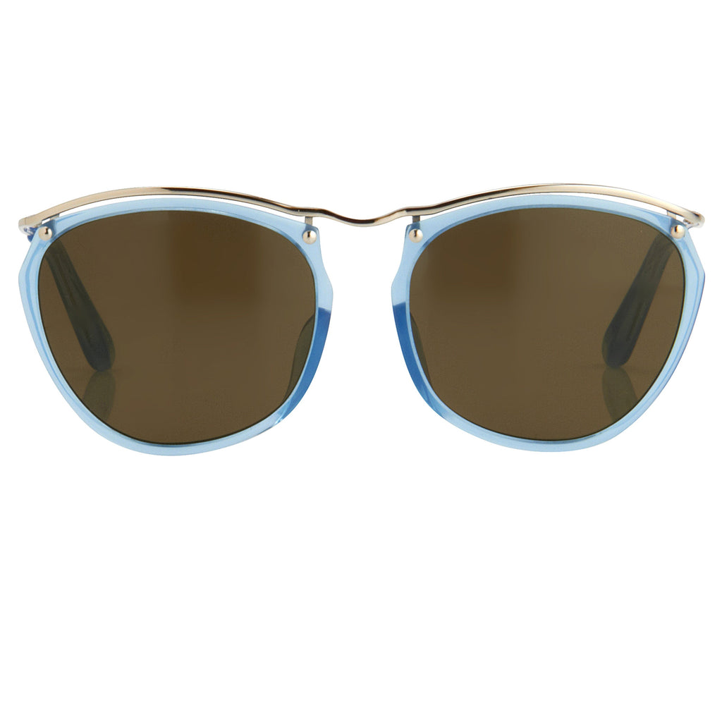 Dries Van Noten Ladies Round Brown Sunglasses