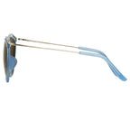 Dries Van Noten Ladies Round Brown Sunglasses