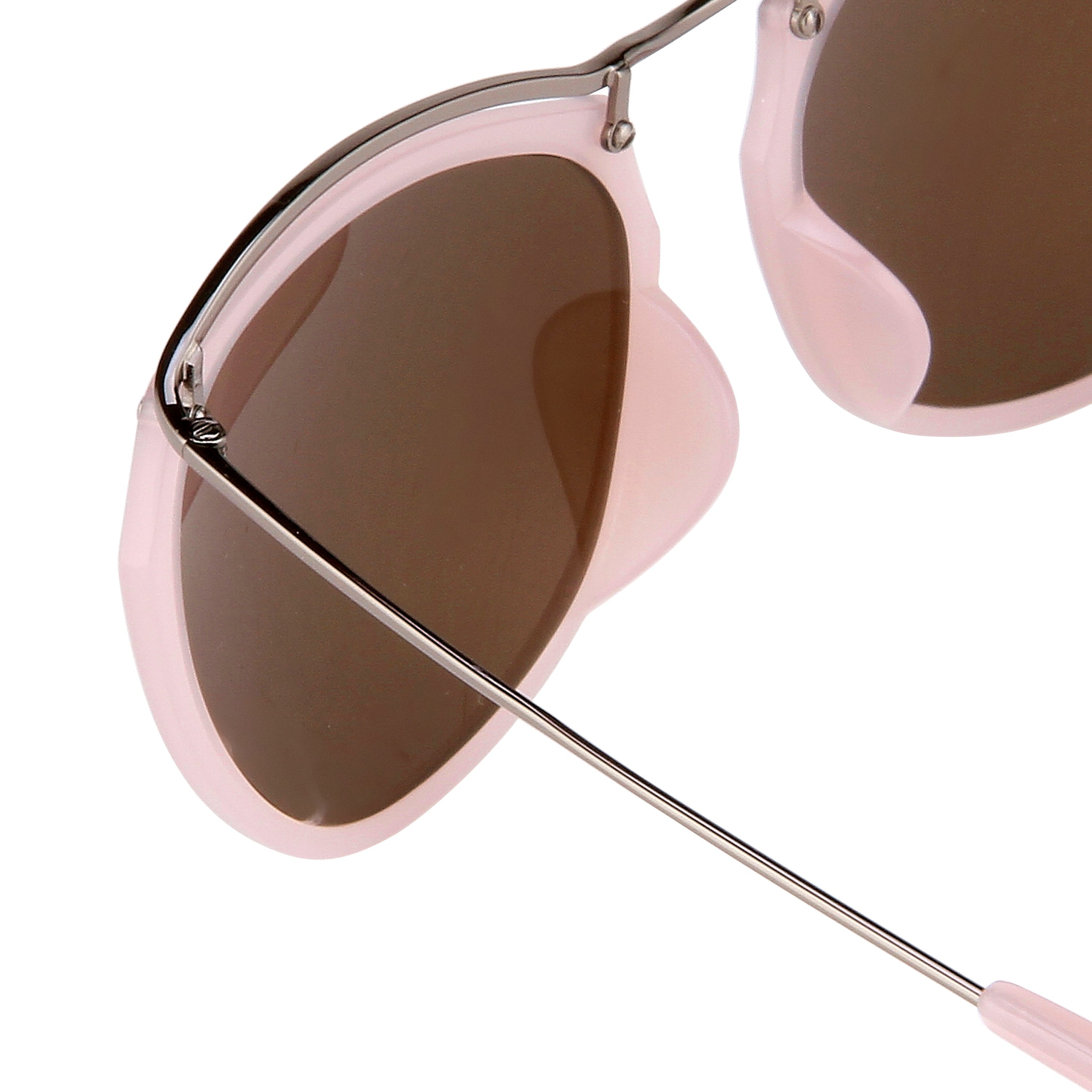 Dries Van Noten Ladies Round Brown Sunglasses