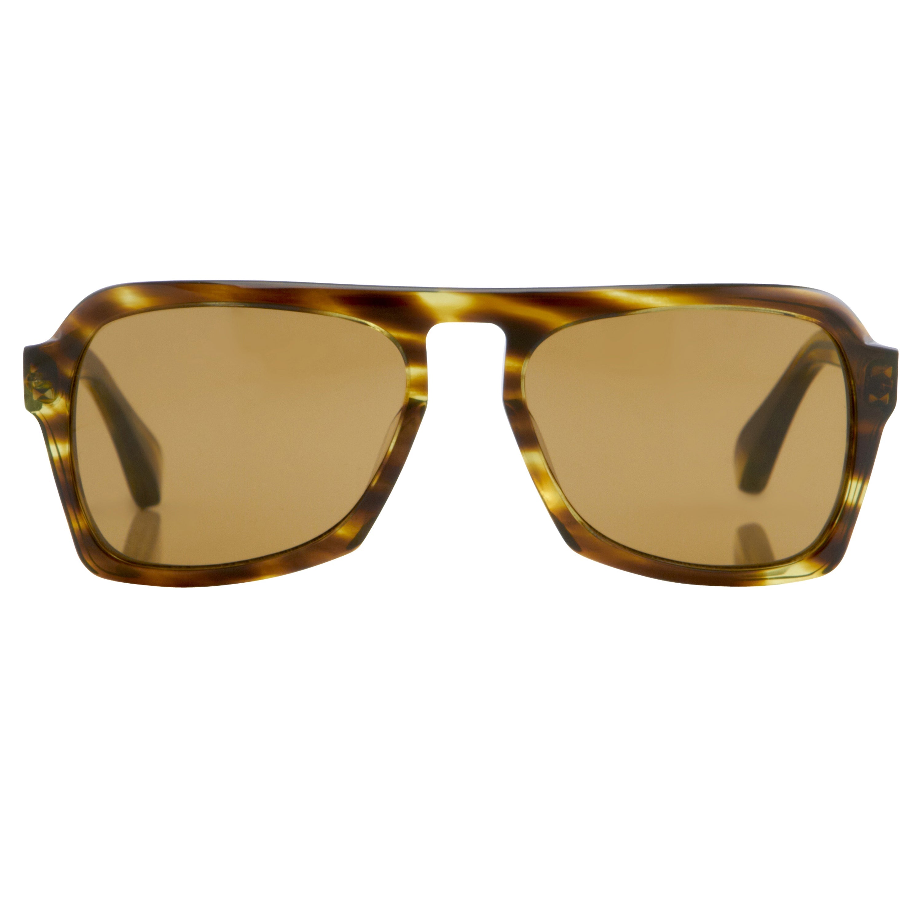 Dries Van Noten Unisex Square Yellow Sunglasses