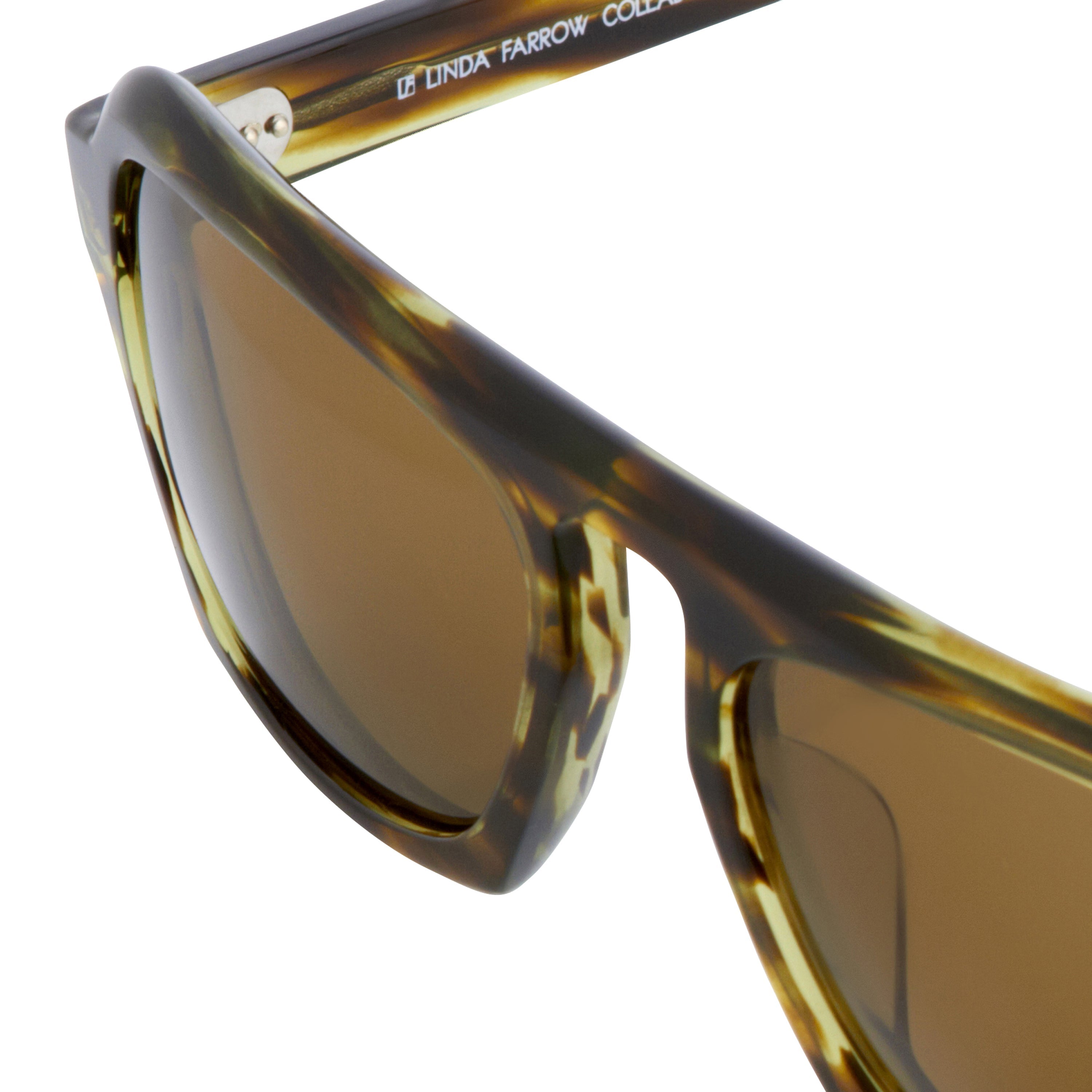 Dries Van Noten Unisex Square Yellow Sunglasses