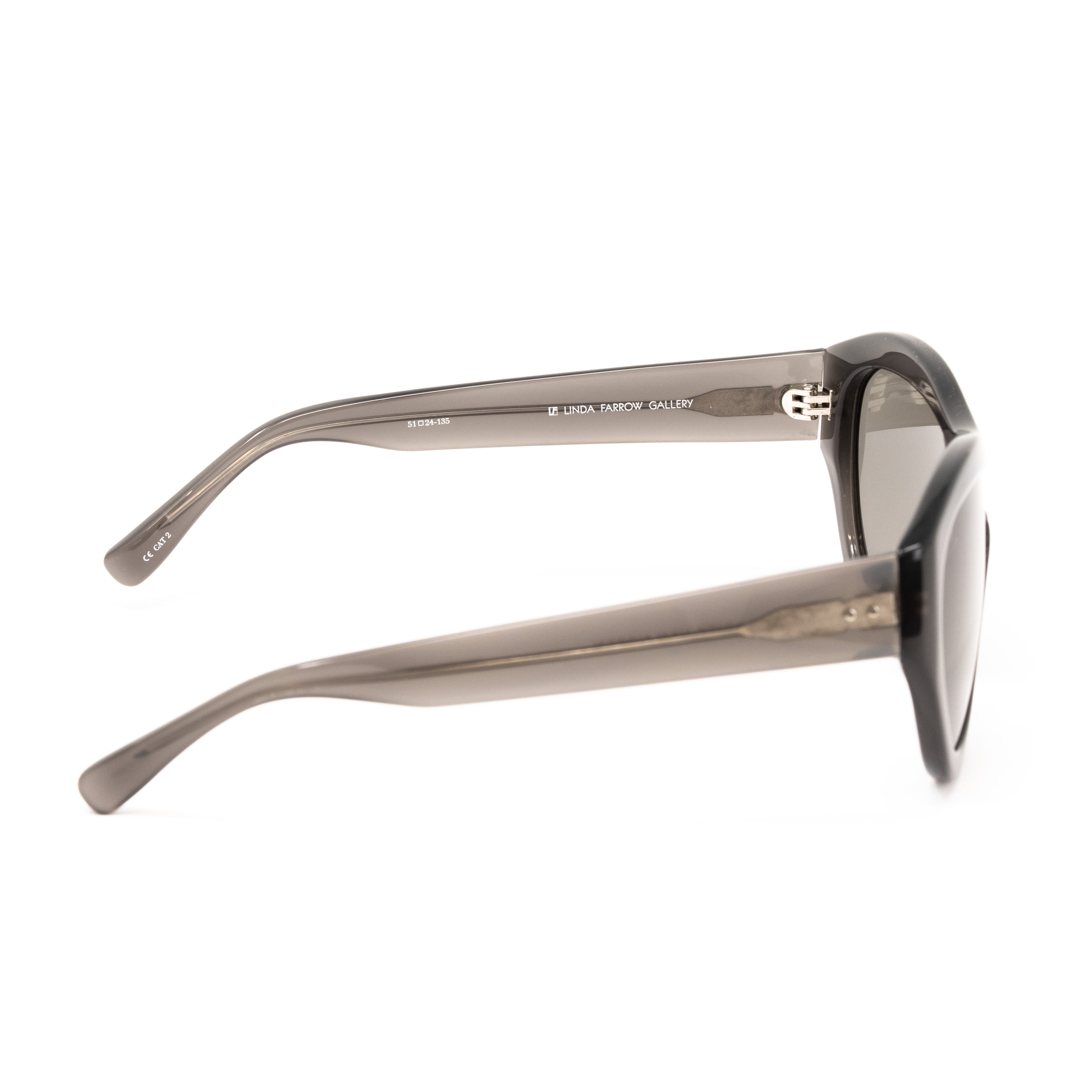 Dries Van Noten x Linda Farrow Grey Sunglasses