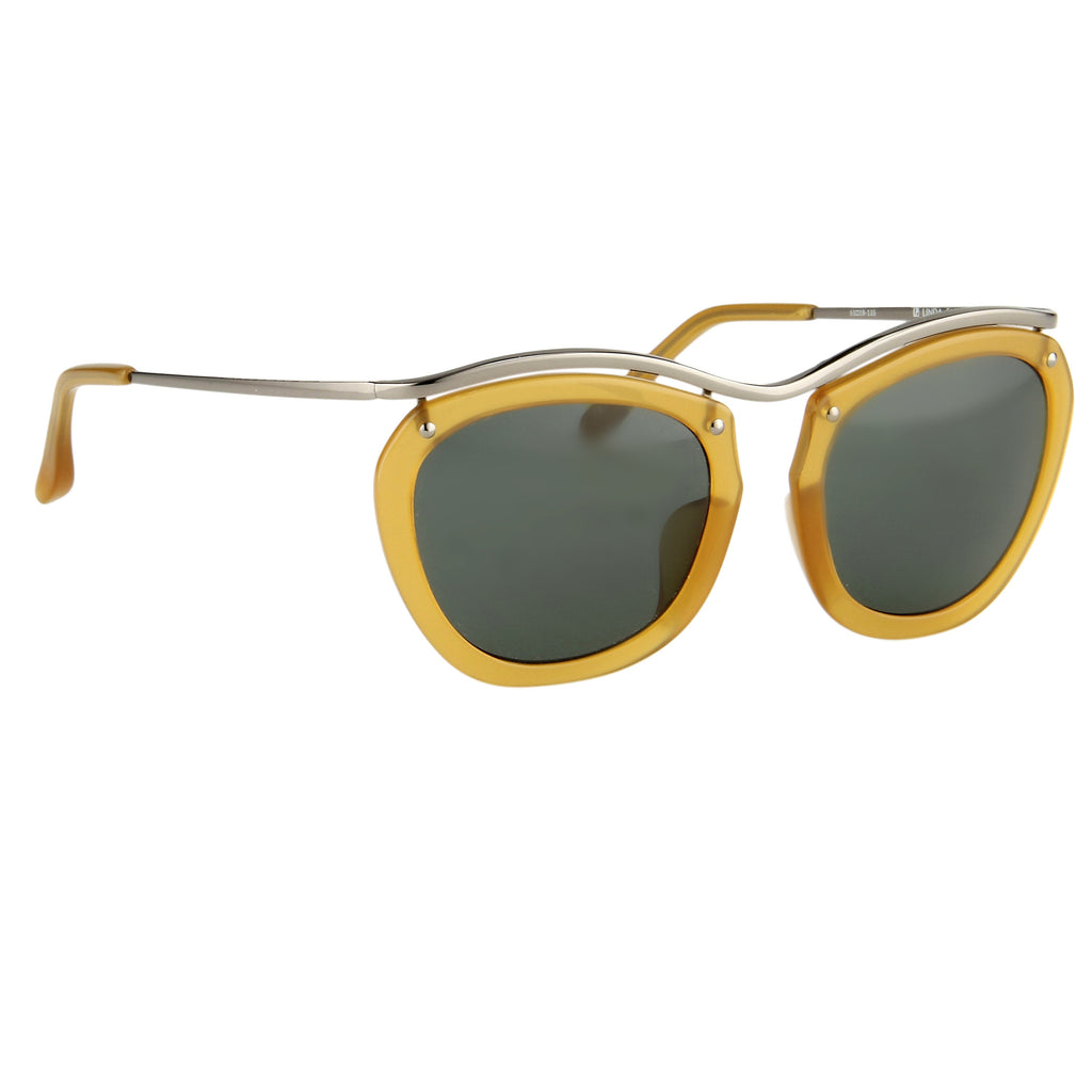 Dries Van Noten Ladies Round Grey Sunglasses