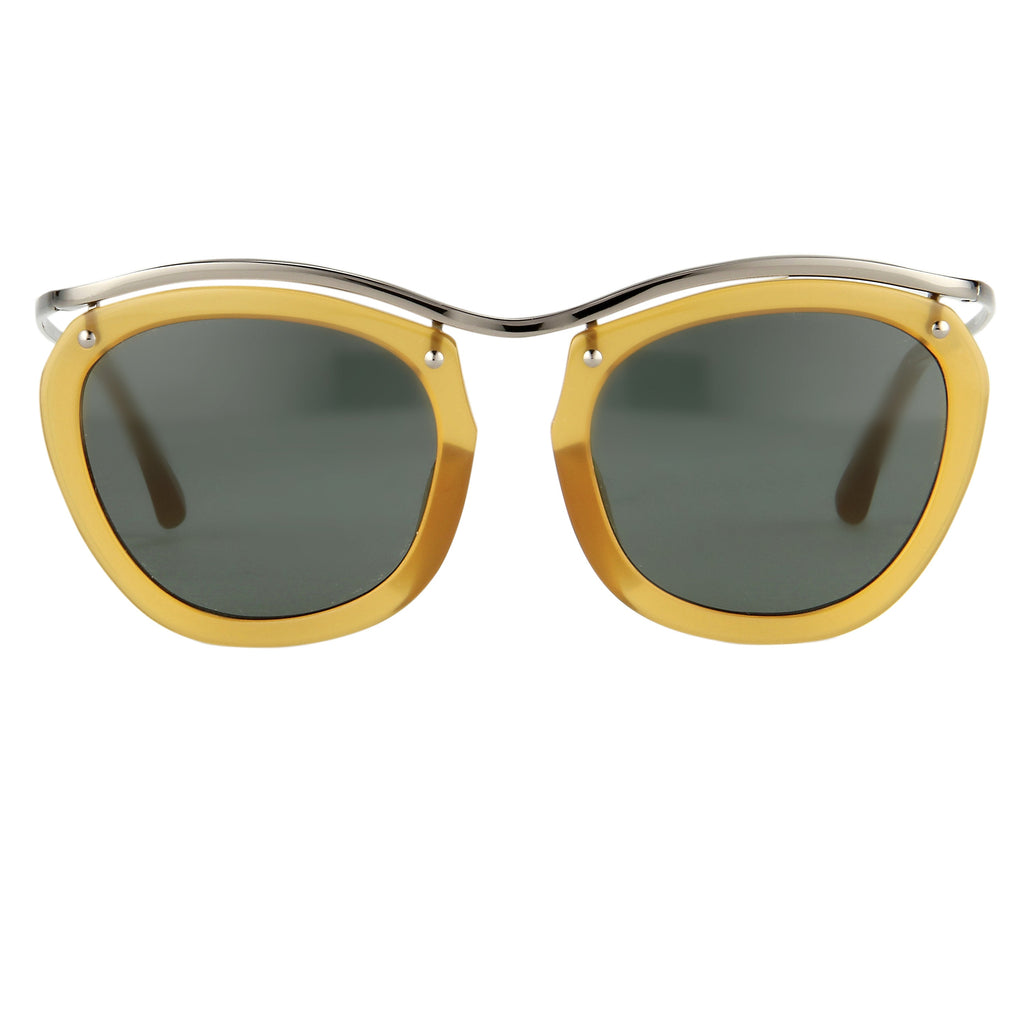 Dries Van Noten Ladies Round Grey Sunglasses