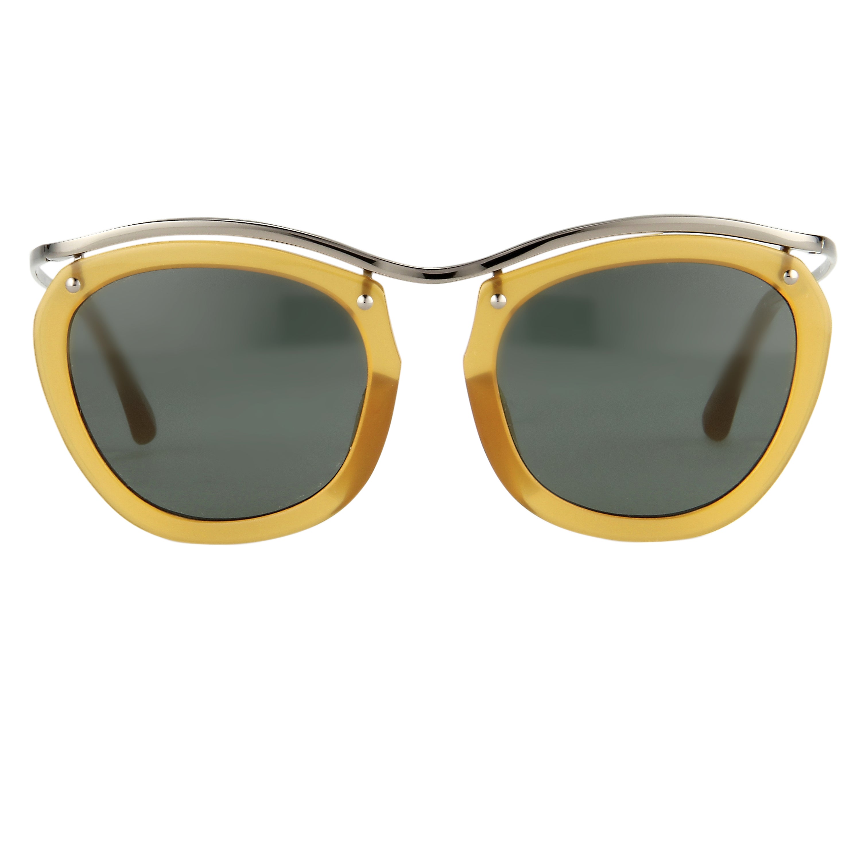 Dries Van Noten Ladies Round Grey Sunglasses