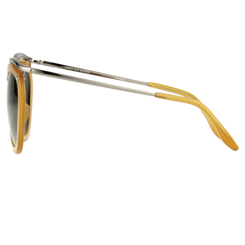 Dries Van Noten Ladies Round Grey Sunglasses