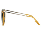 Dries Van Noten Ladies Round Grey Sunglasses