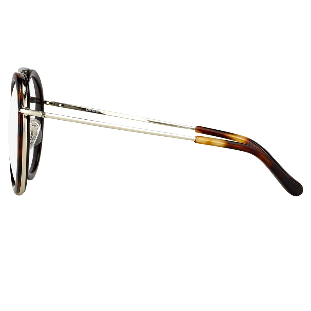 Dries Van Noten Unisex Aviator Clear Sunglasses