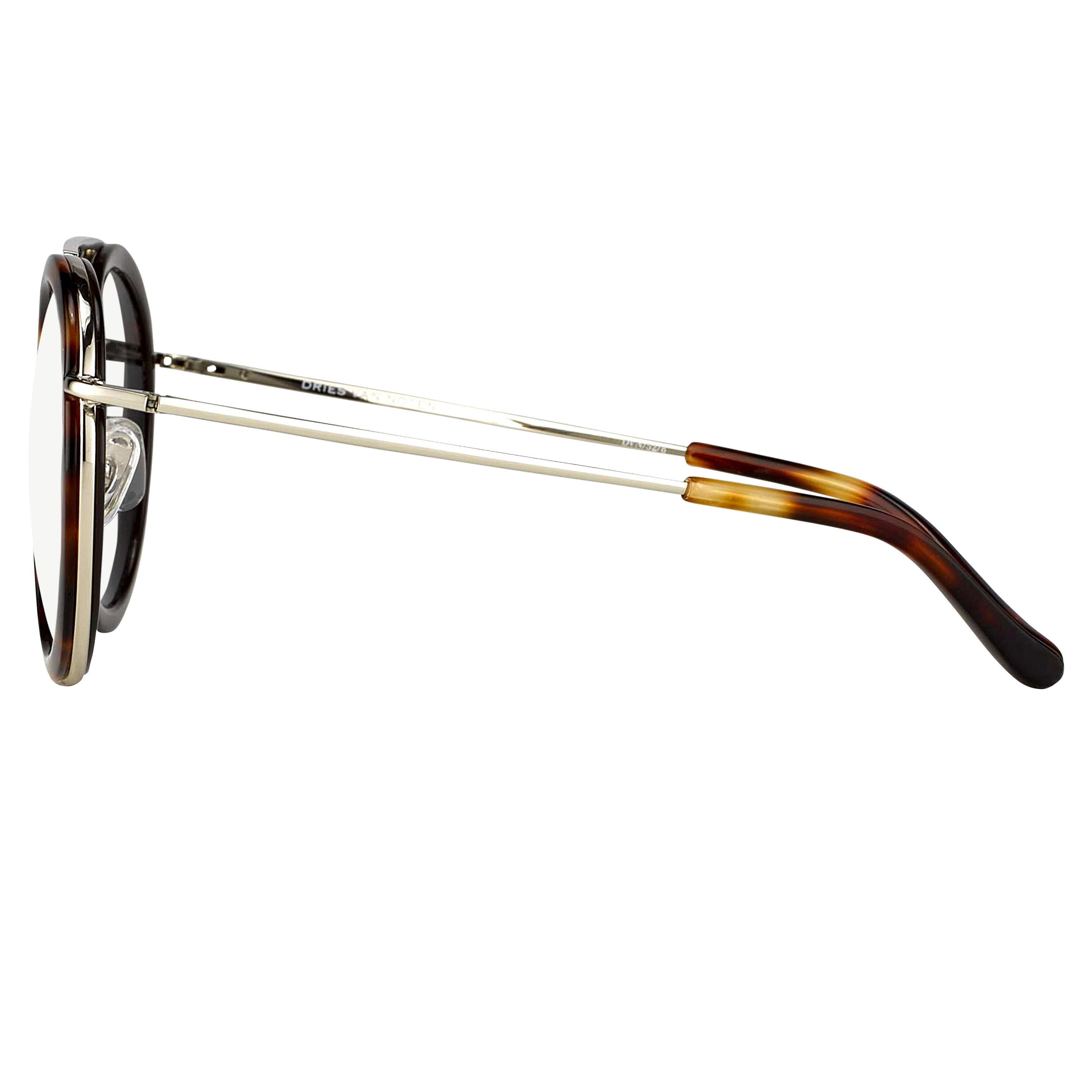 Dries Van Noten Unisex Aviator Clear Sunglasses