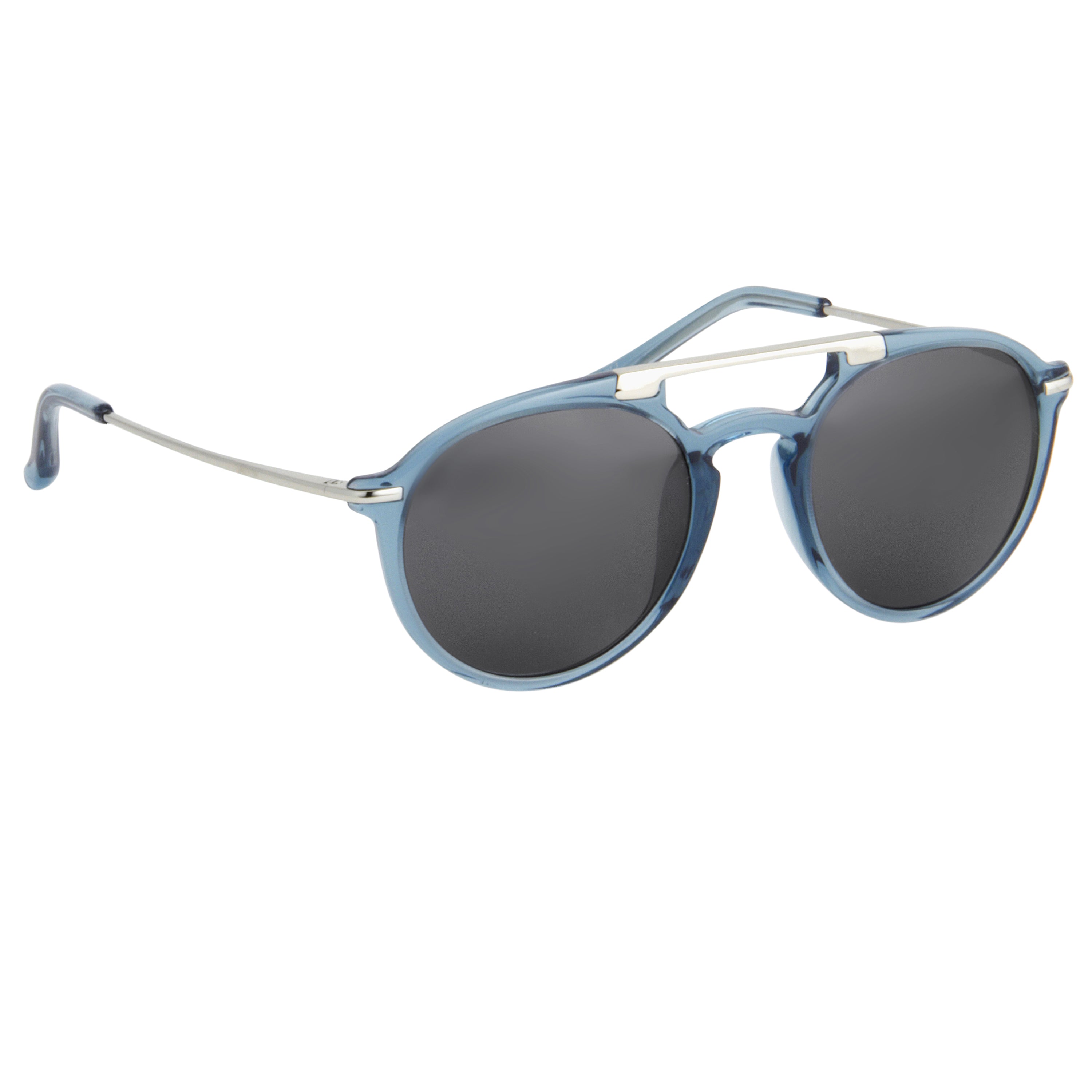 Dries Van Noten Unisex Round Grey Sunglasses