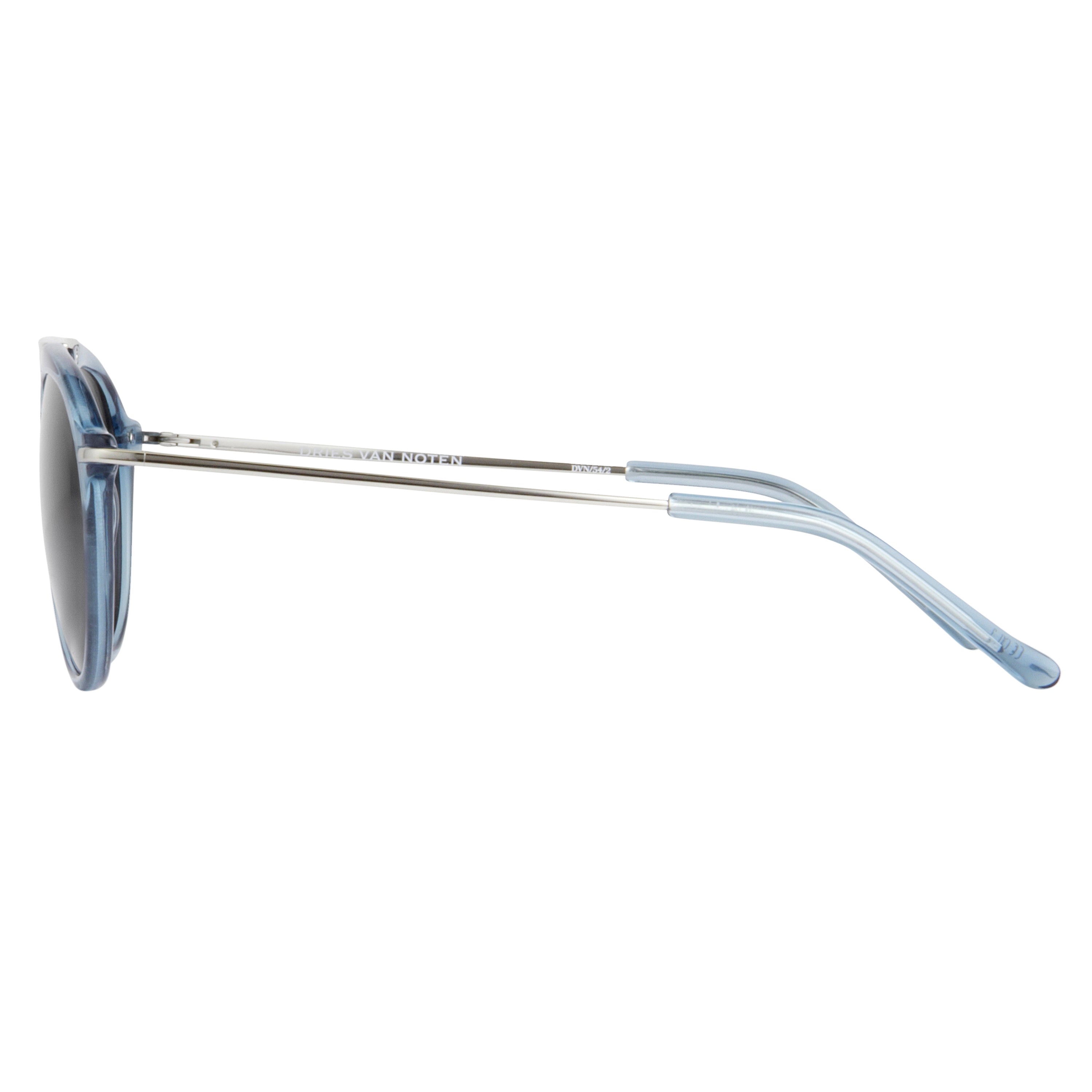 Dries Van Noten Unisex Round Grey Sunglasses