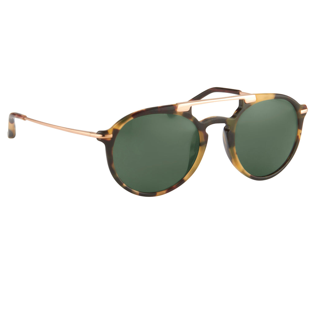 Dries Van Noten Unisex Round Green Sunglasses