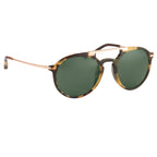 Dries Van Noten Unisex Round Green Sunglasses