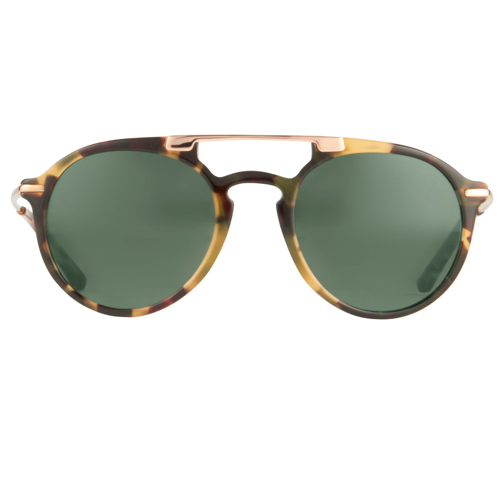 Dries Van Noten Unisex Round Green Sunglasses