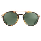 Dries Van Noten Unisex Round Green Sunglasses