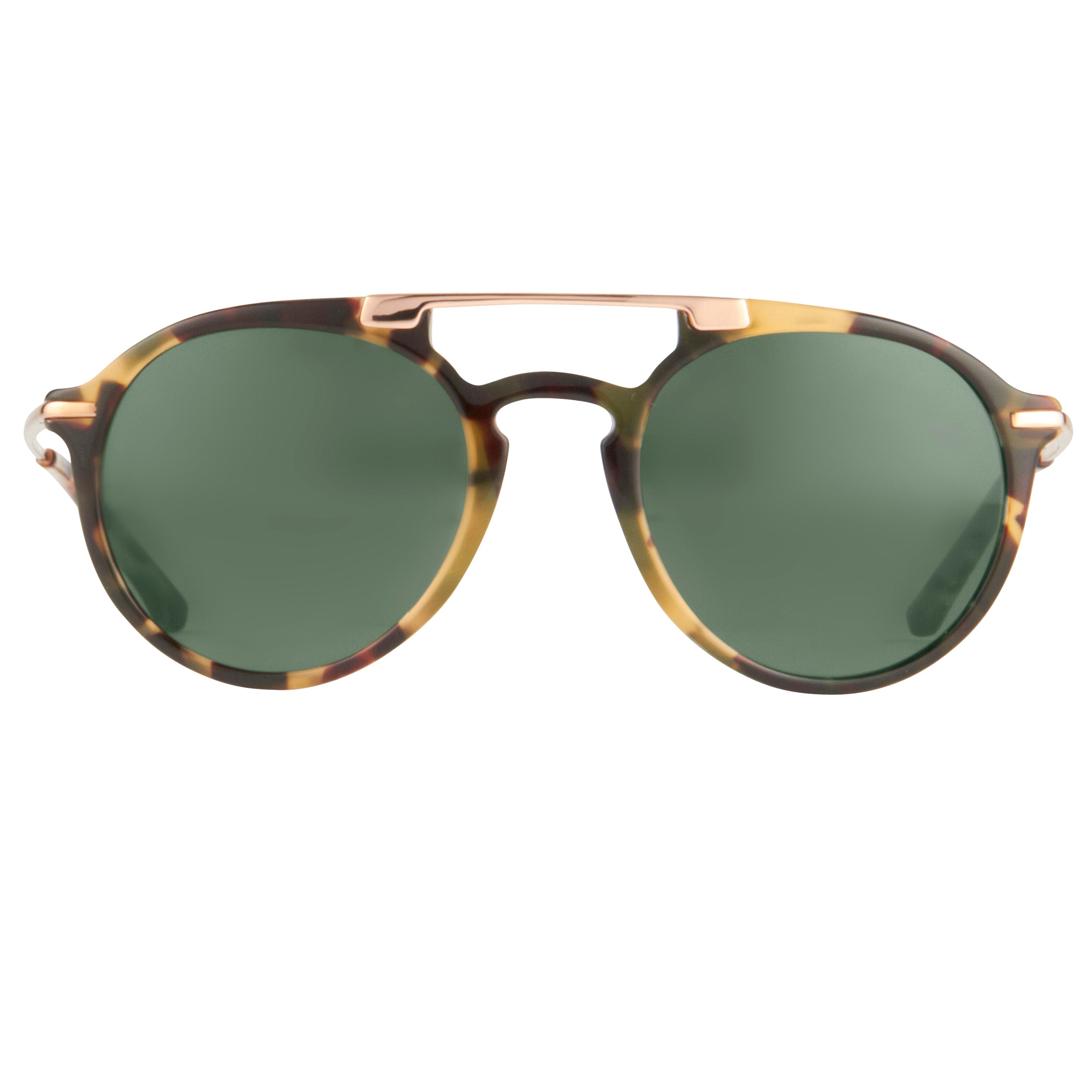 Dries Van Noten Unisex Round Green Sunglasses