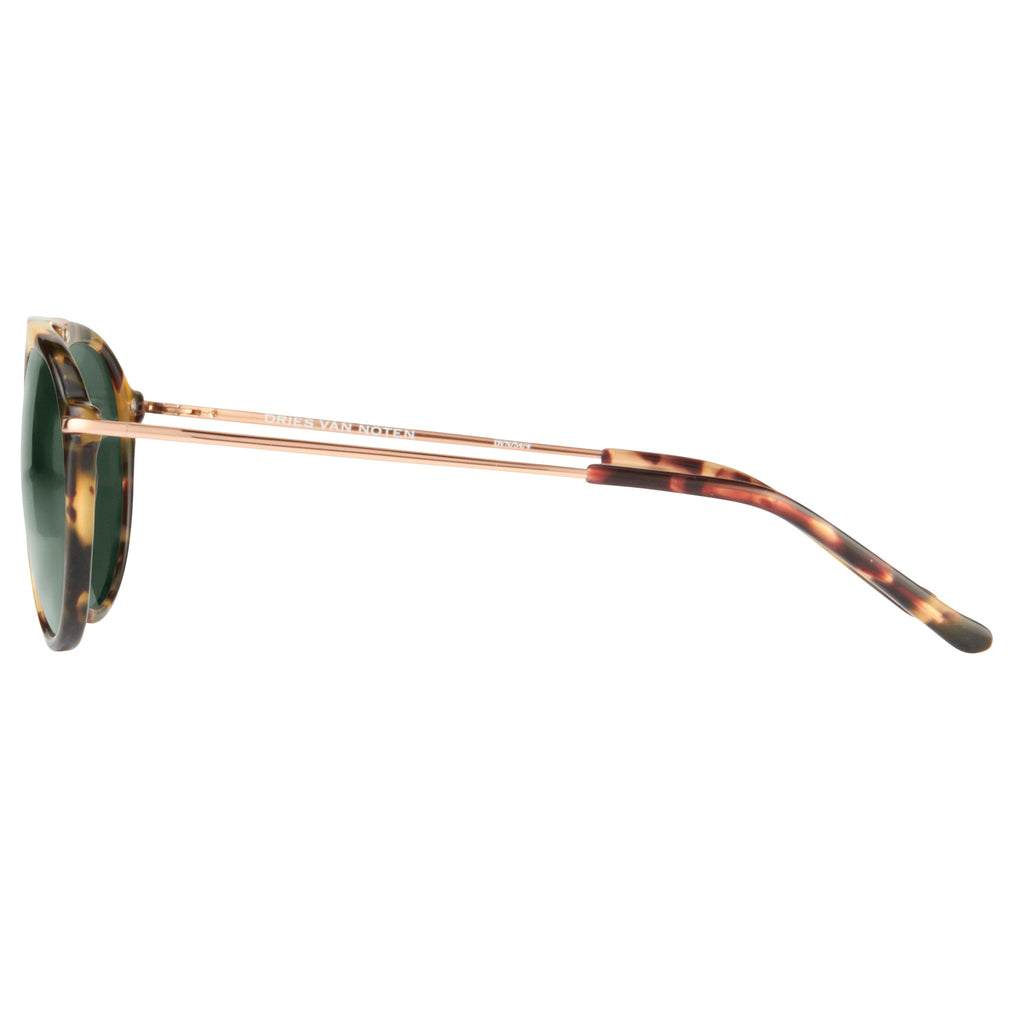 Dries Van Noten Unisex Round Green Sunglasses