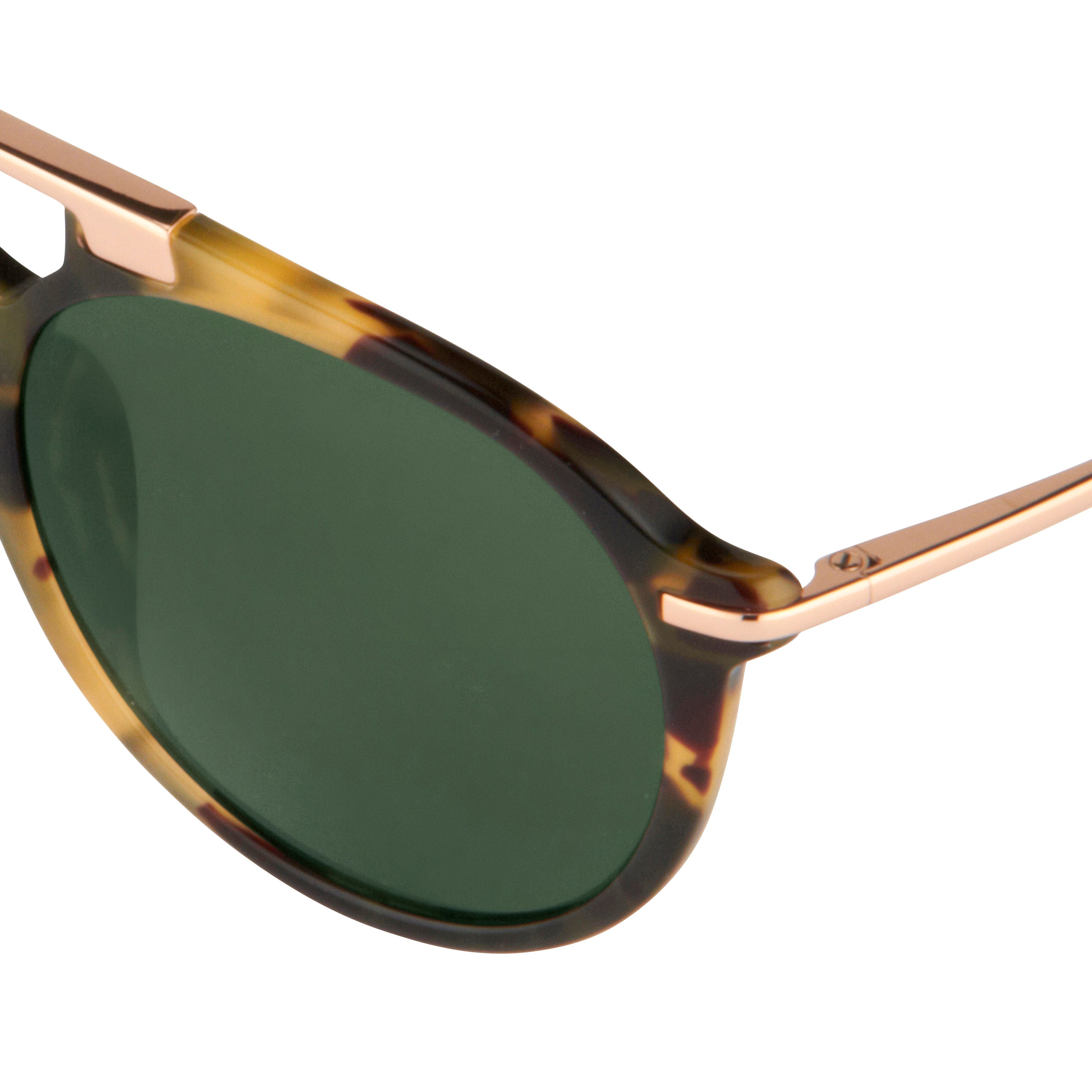 Dries Van Noten Unisex Round Green Sunglasses