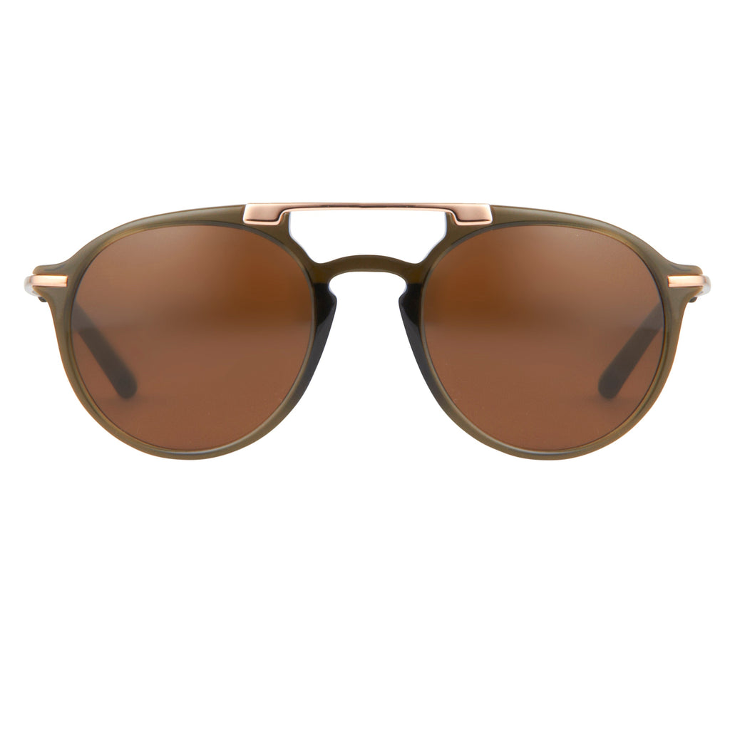 Dries Van Noten Unisex Round Brown Sunglasses