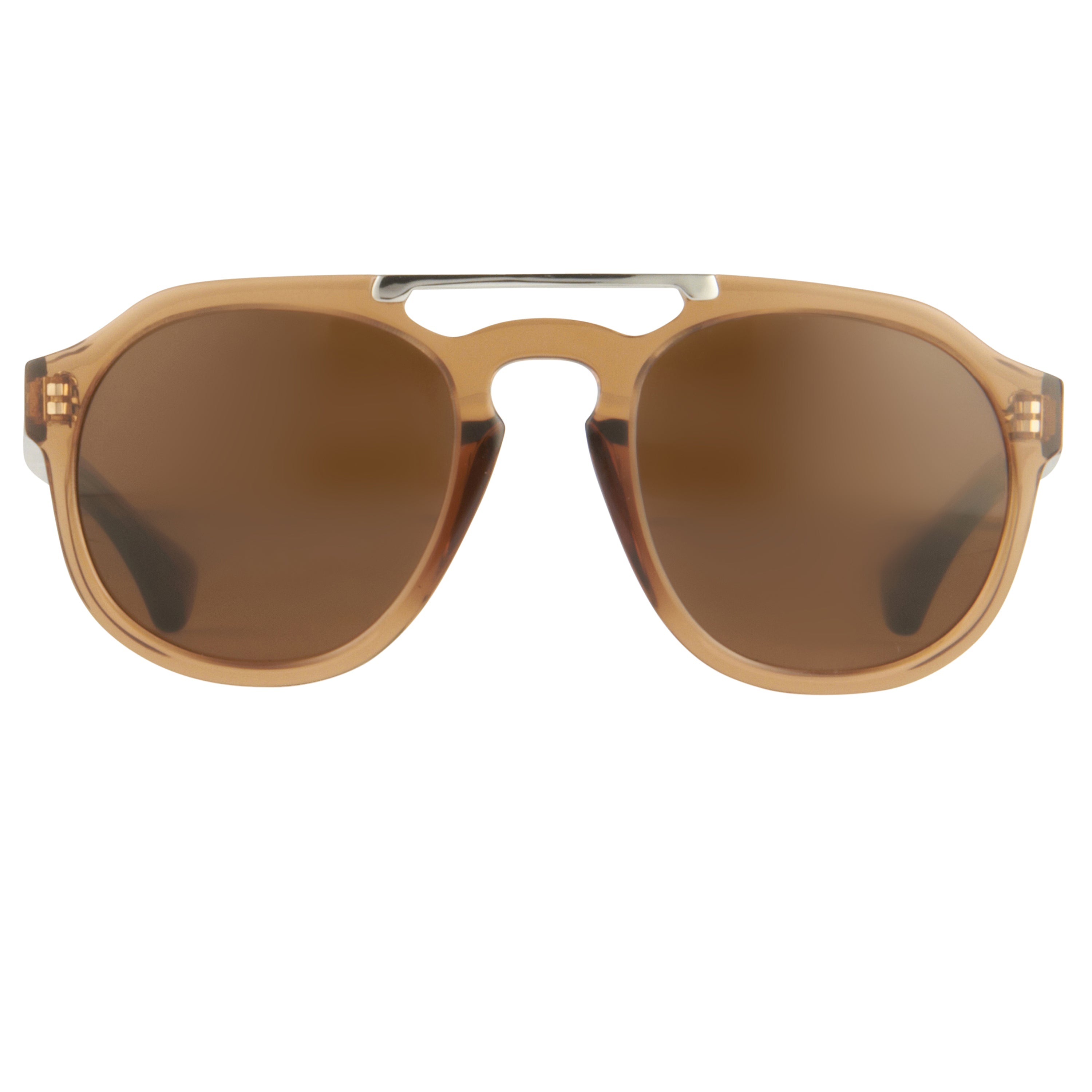 Dries Van Noten Unisex Aviator Brown Sunglasses
