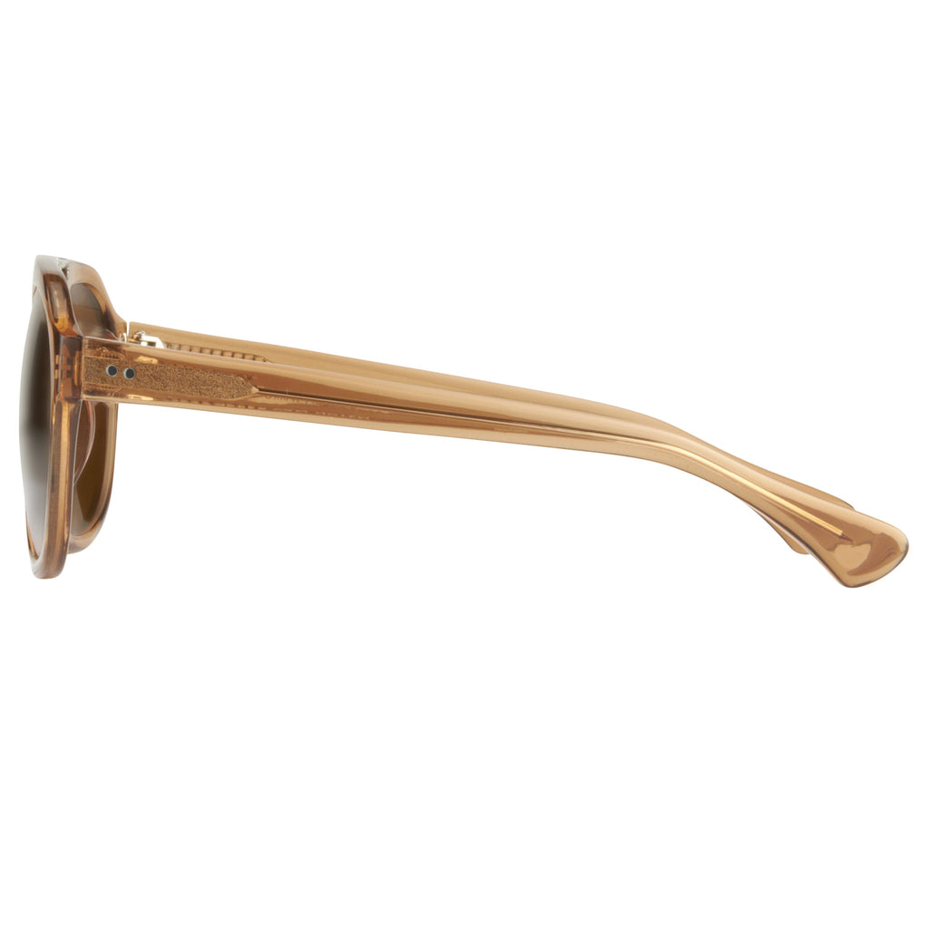 Dries Van Noten Unisex Aviator Brown Sunglasses