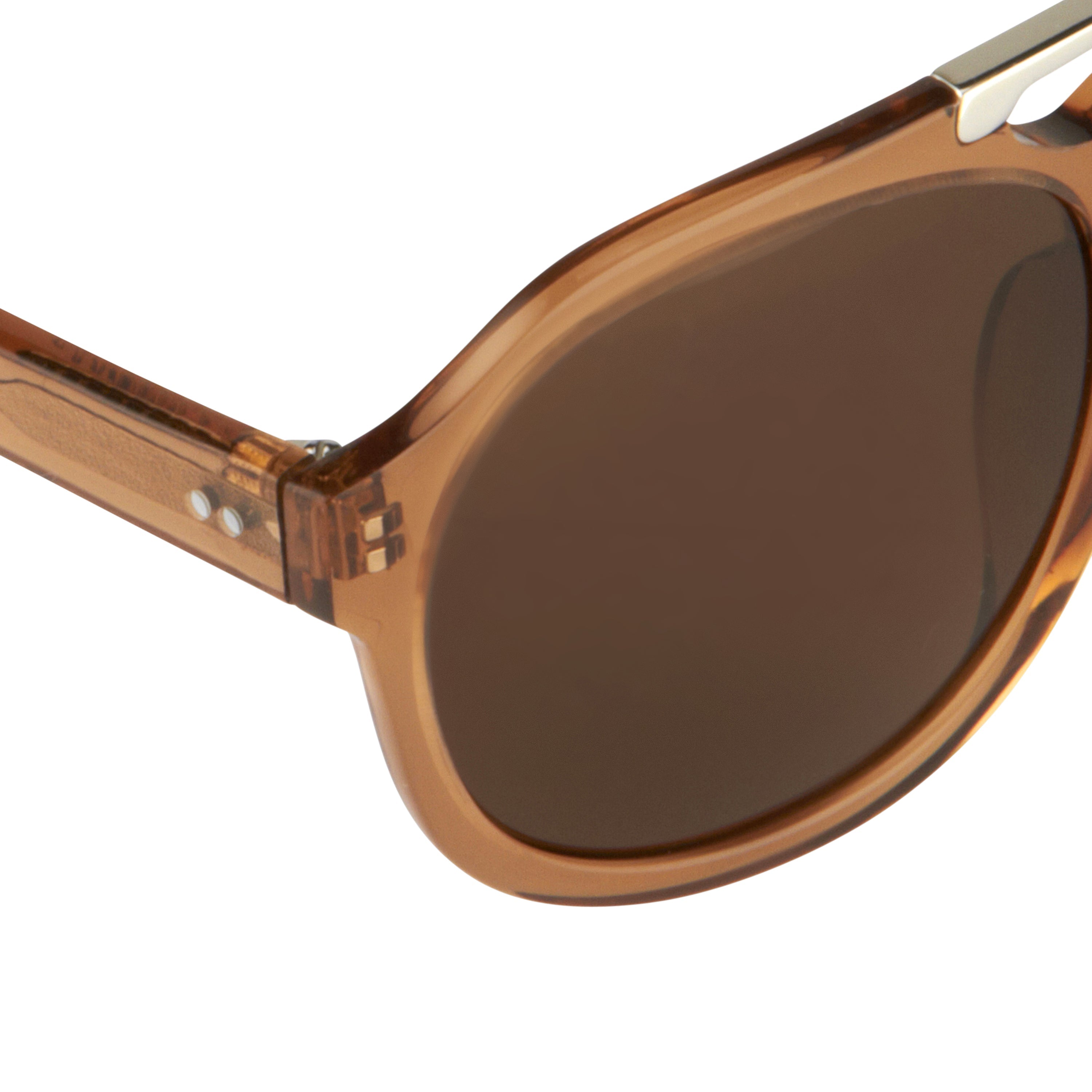 Dries Van Noten Unisex Aviator Brown Sunglasses