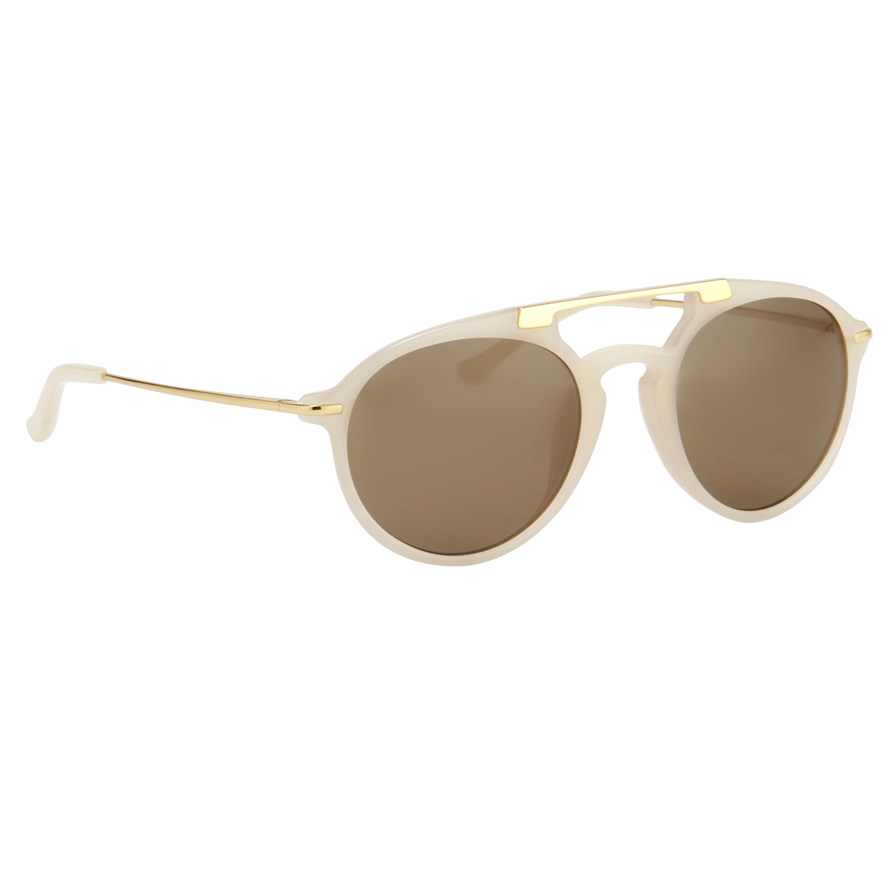 Dries Van Noten Men's Aviator Brown Sunglasses