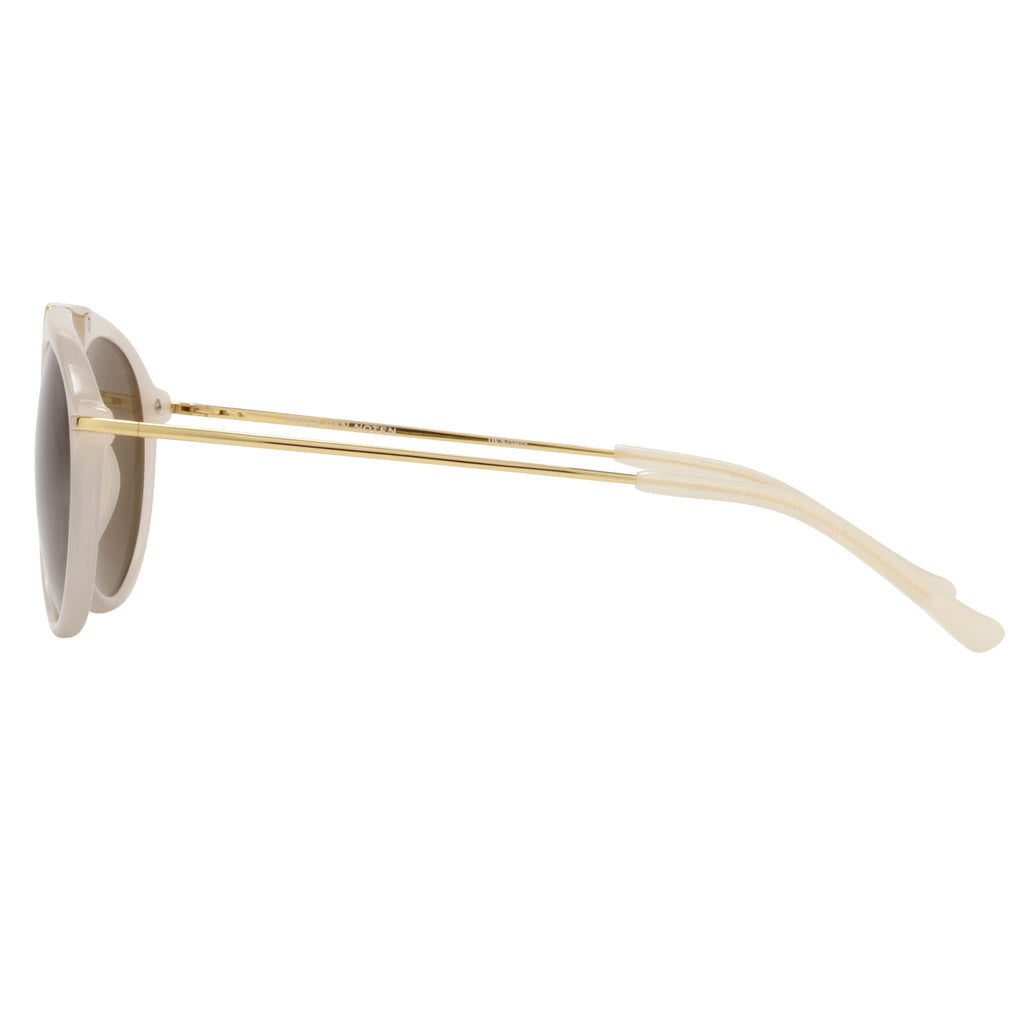 Dries Van Noten Men's Aviator Brown Sunglasses