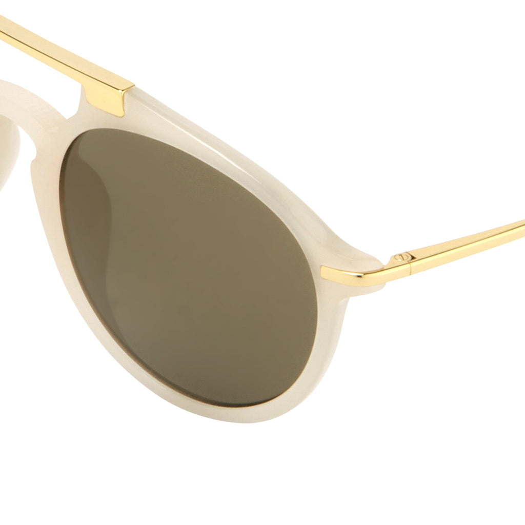 Dries Van Noten Men's Aviator Brown Sunglasses