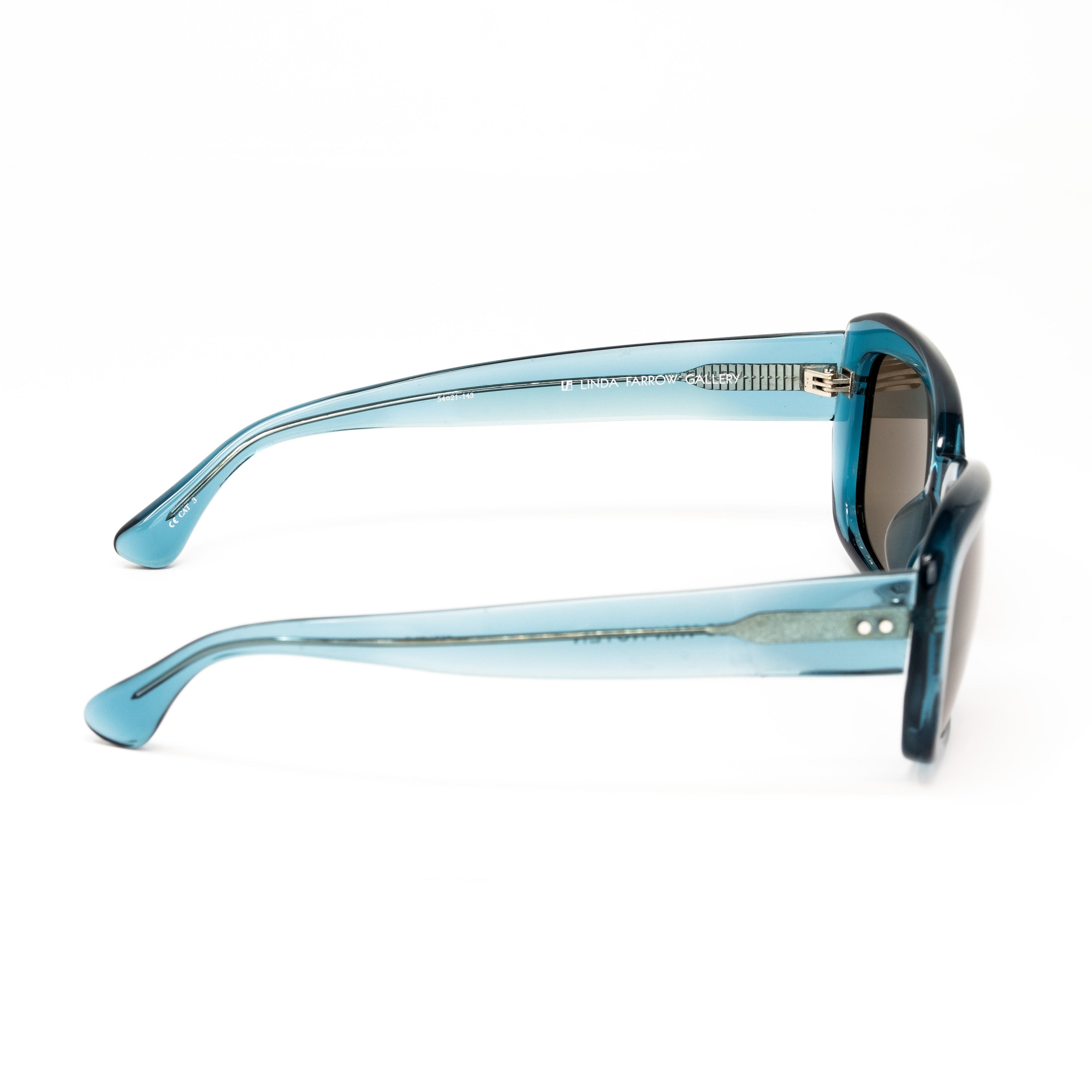 Dries Van Noten x Linda Farrow Blue Sunglasses