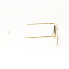 Dries Van Noten x Linda Farrow White/Gold Sunglasses