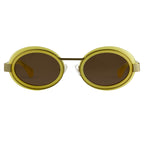 Dries Van Noten Ladies Oval Brown Sunglasses